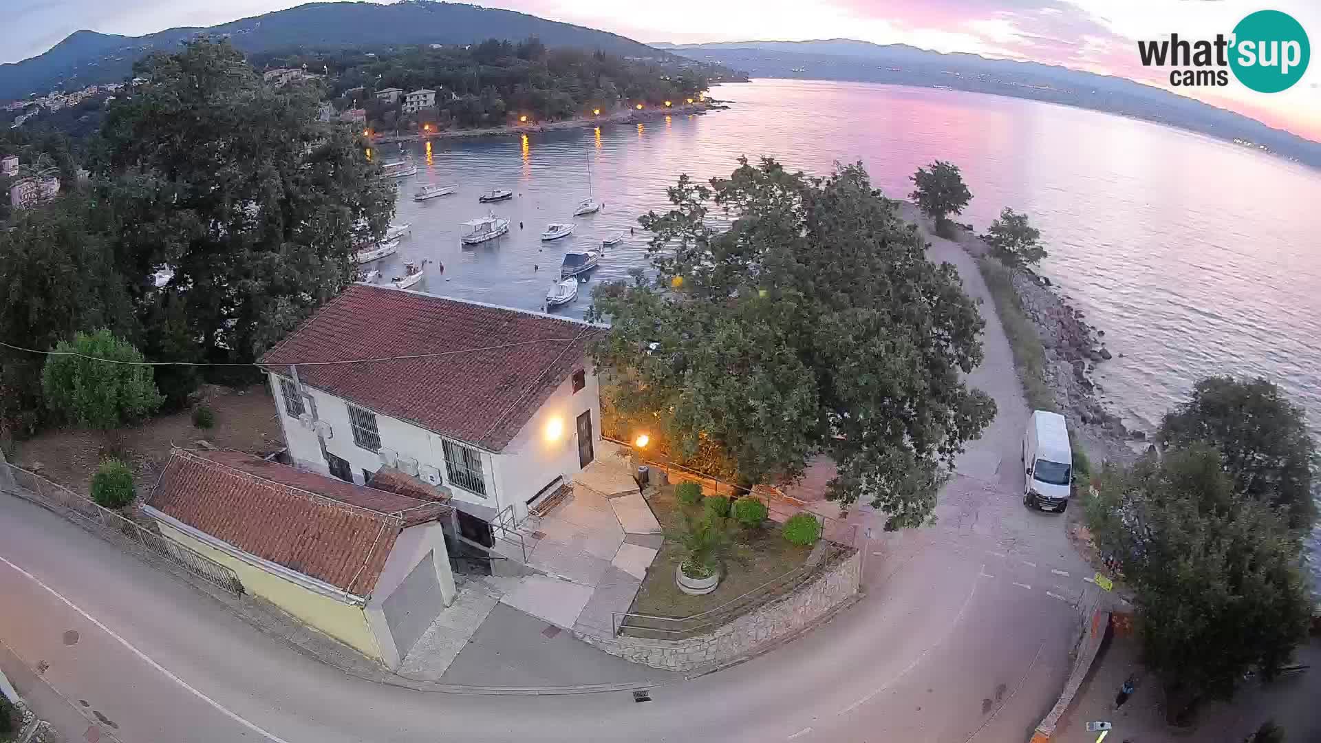 Webcam porto Ika – Vista LIVE sul porto e le luci di Opatija