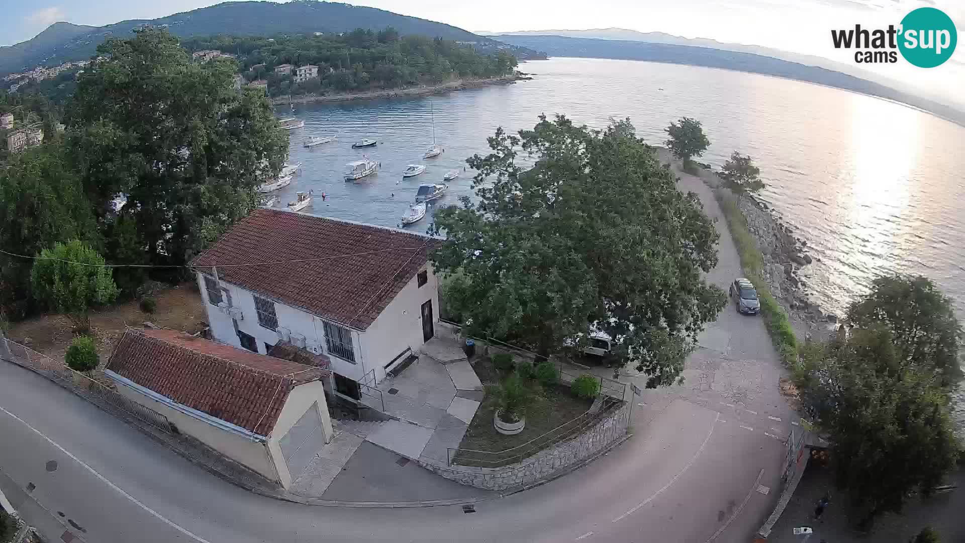 Webcam puerto de Ika – Vista en directo y luces de Opatija