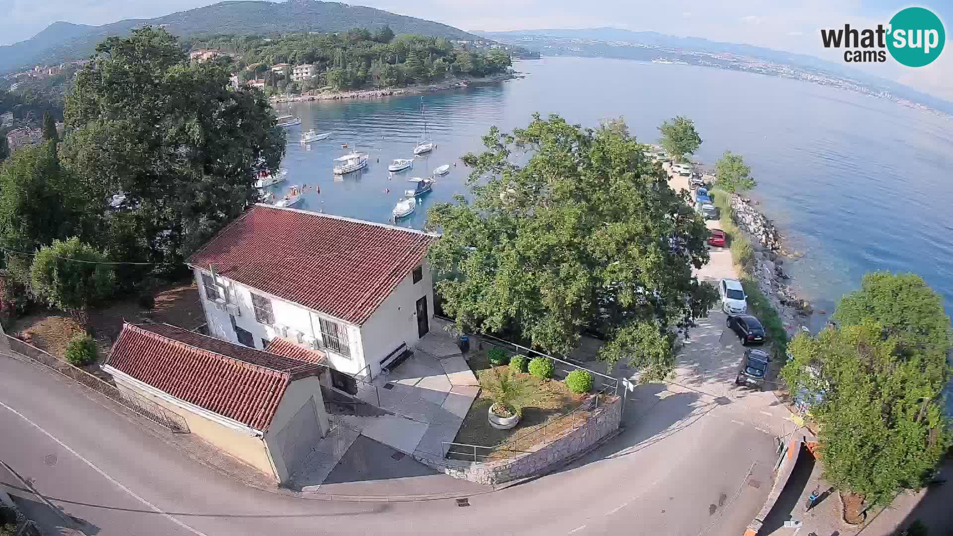 Webcam puerto de Ika – Vista en directo y luces de Opatija