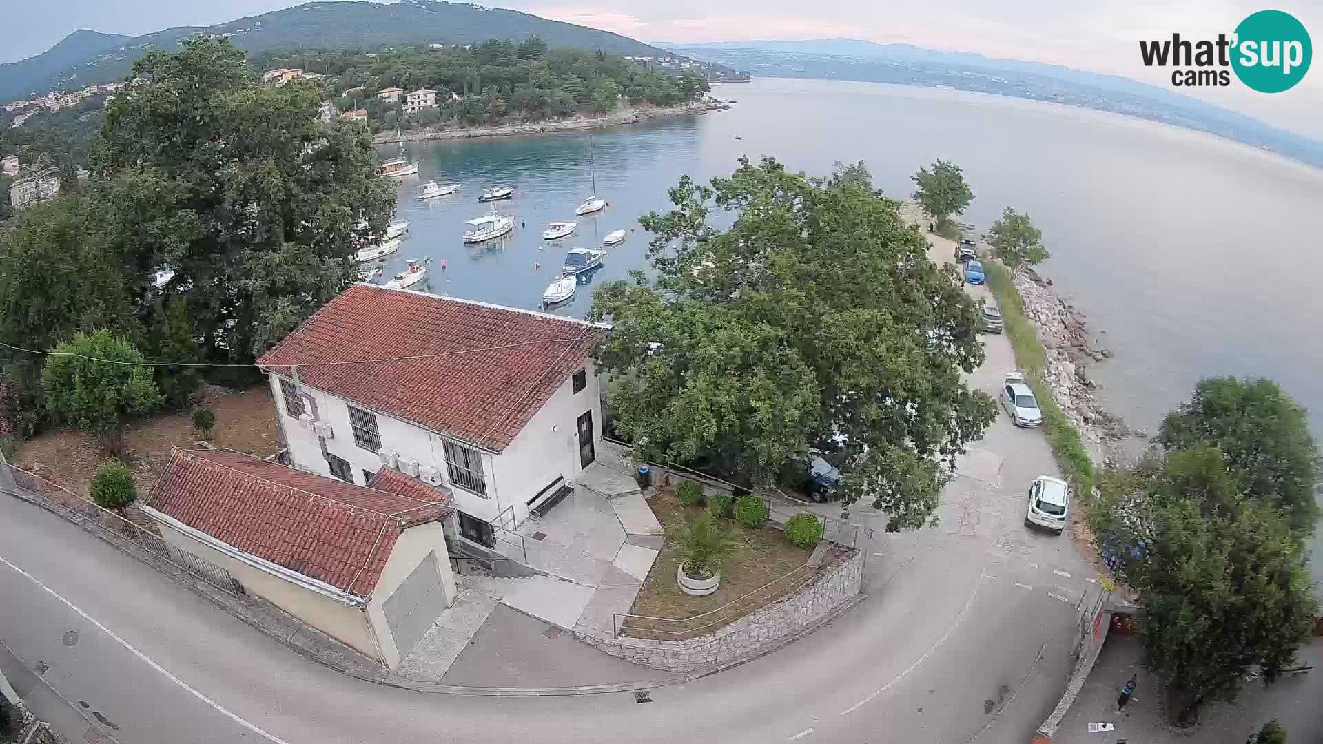 Webcam puerto de Ika – Vista en directo y luces de Opatija