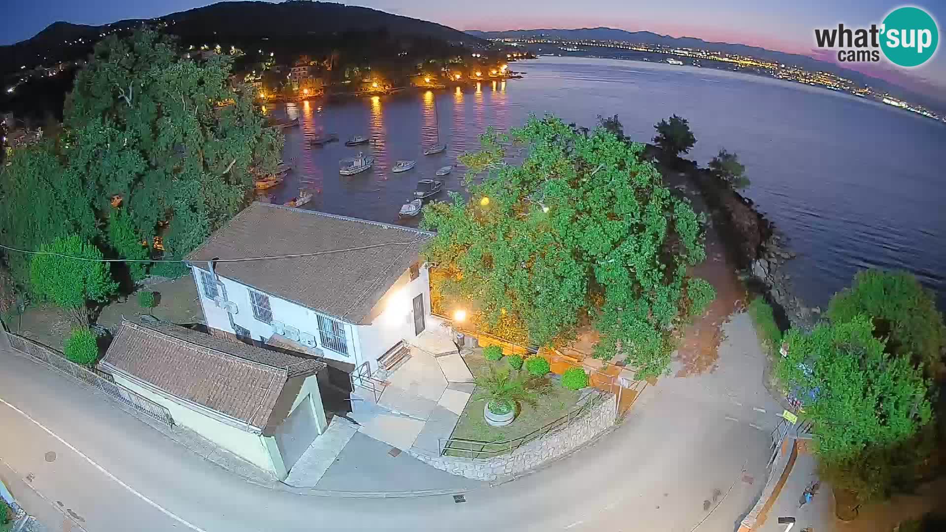 Webcam porto Ika – Vista LIVE sul porto e le luci di Opatija
