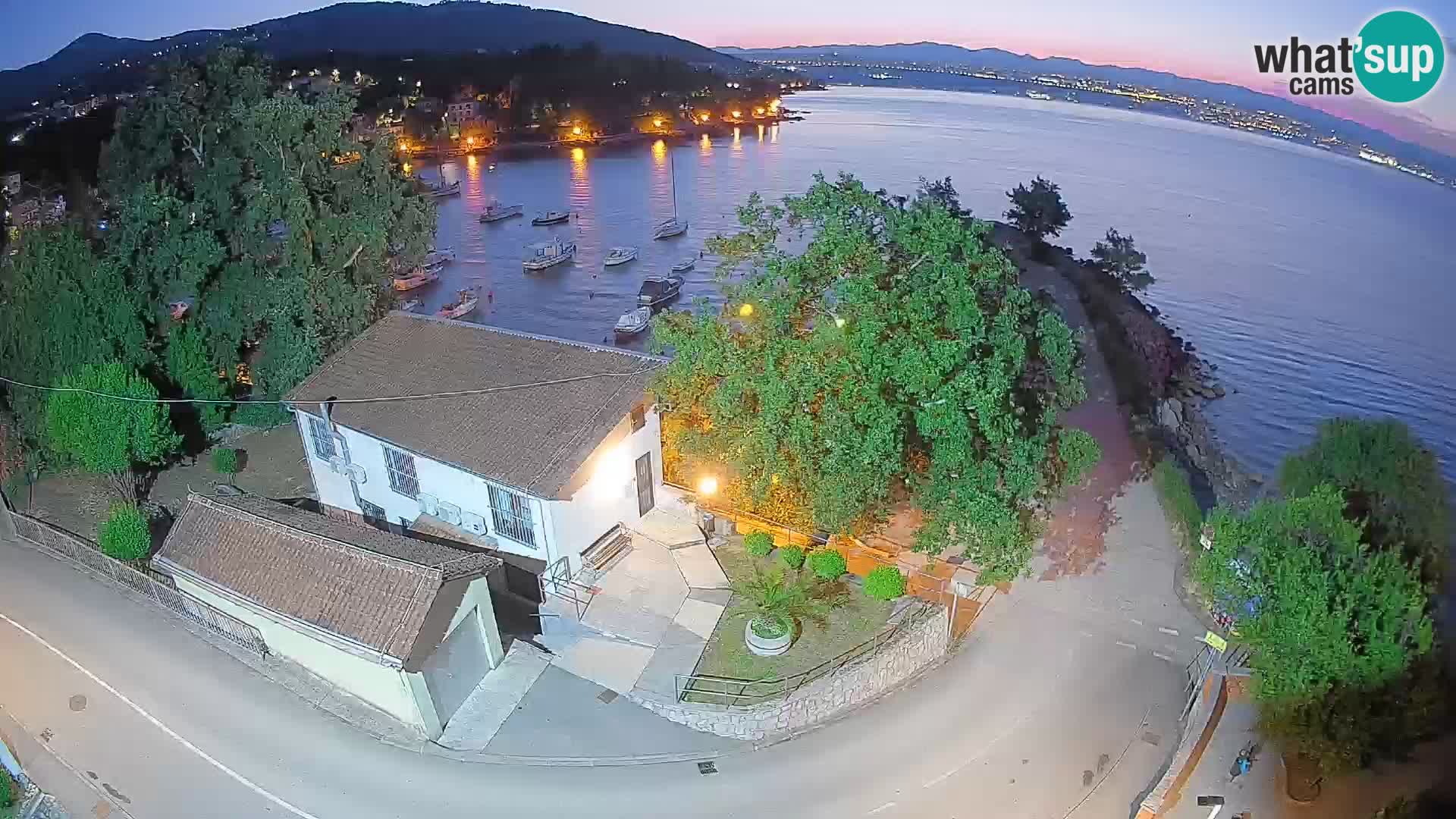 Webcam porto Ika – Vista LIVE sul porto e le luci di Opatija