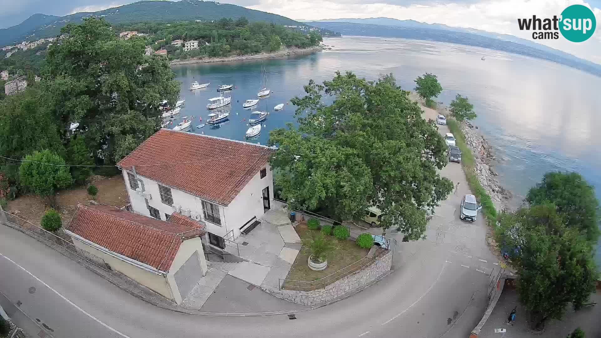 Webcam puerto de Ika – Vista en directo y luces de Opatija