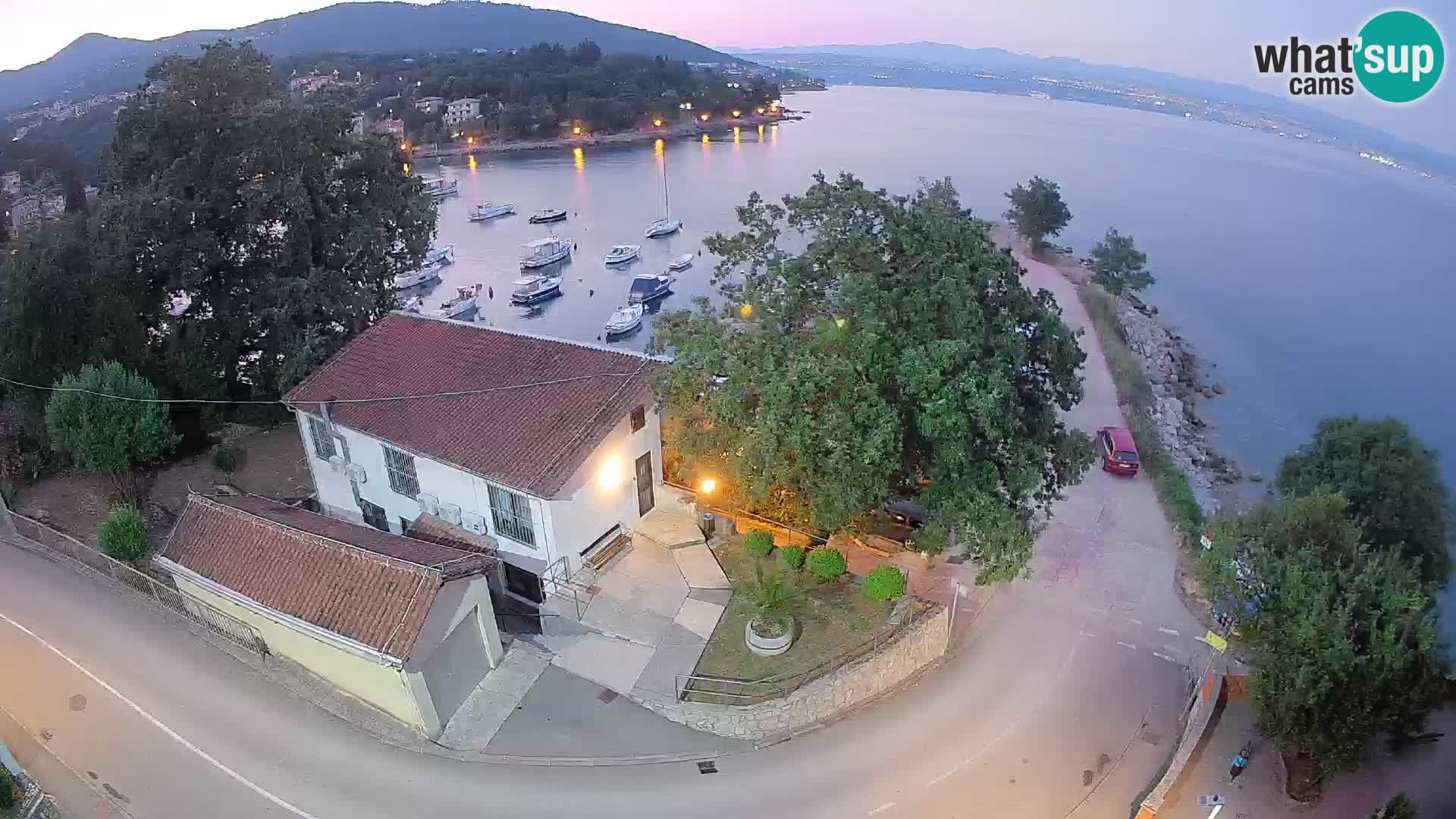 Webcam puerto de Ika – Vista en directo y luces de Opatija