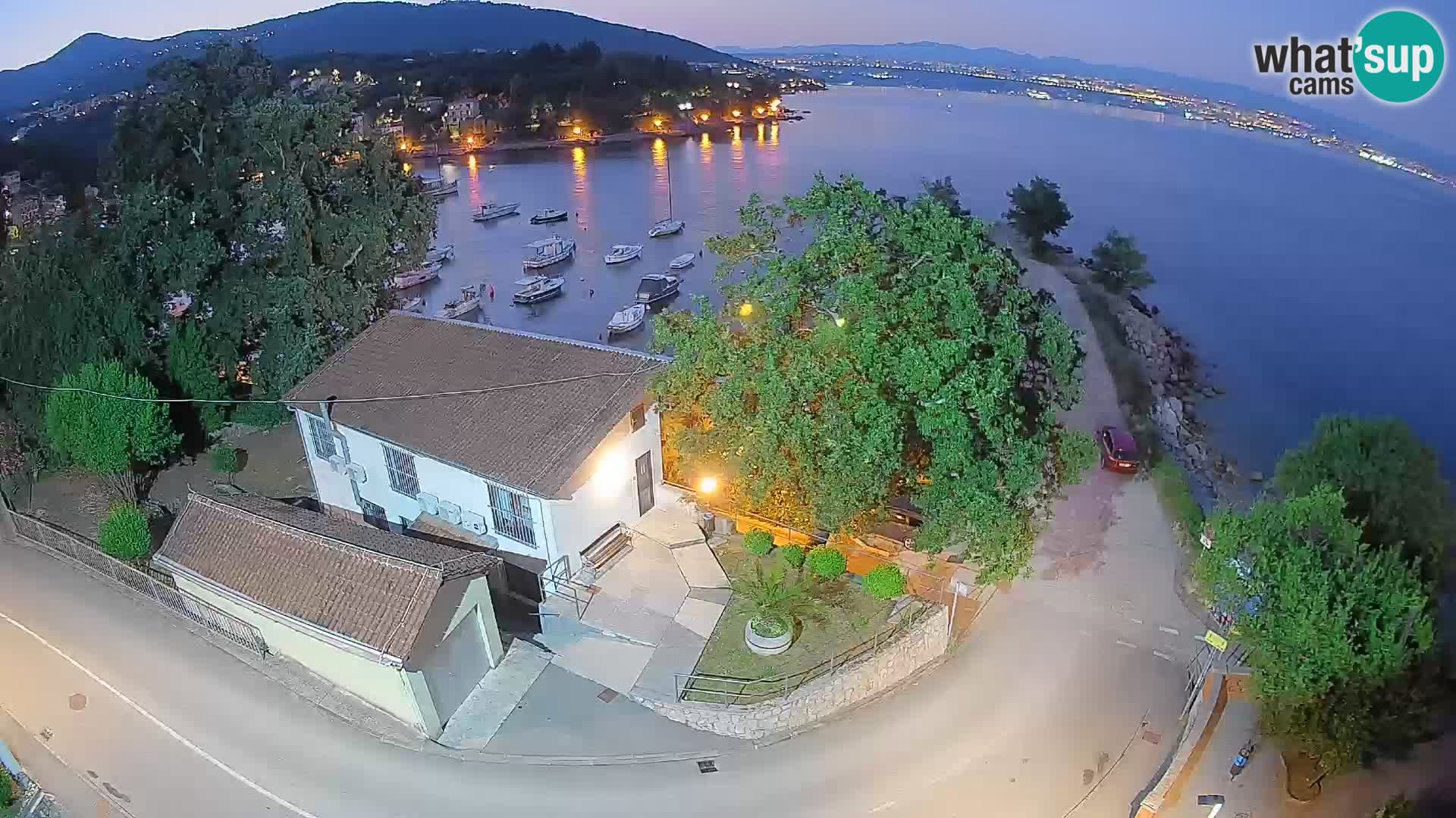 Webcam puerto de Ika – Vista en directo y luces de Opatija