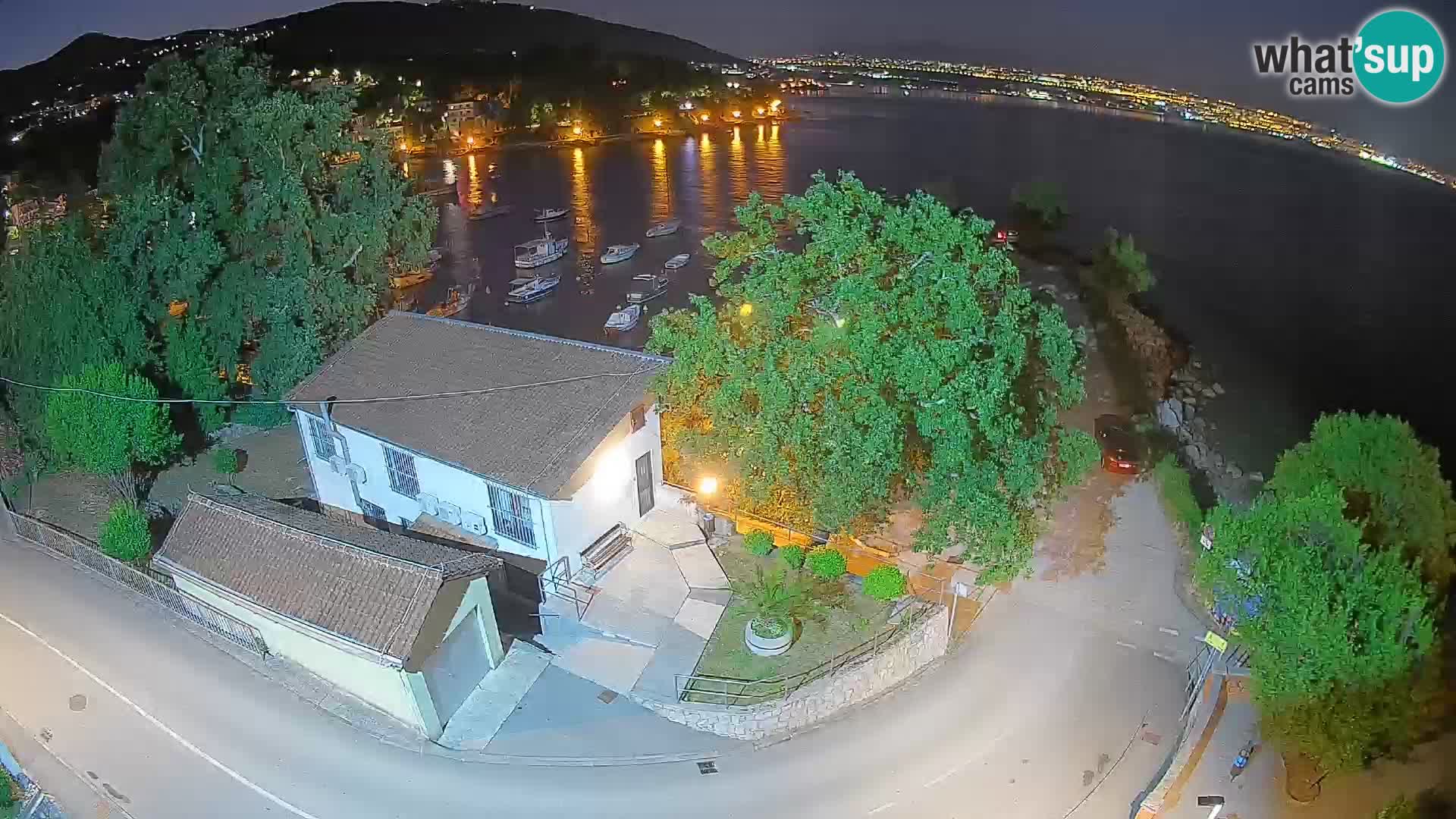 Webcam porto Ika – Vista LIVE sul porto e le luci di Opatija