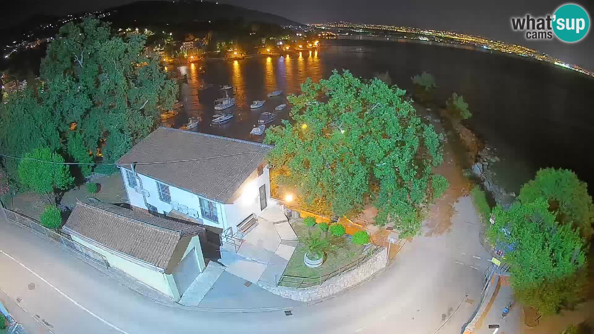 Webcam puerto de Ika – Vista en directo y luces de Opatija