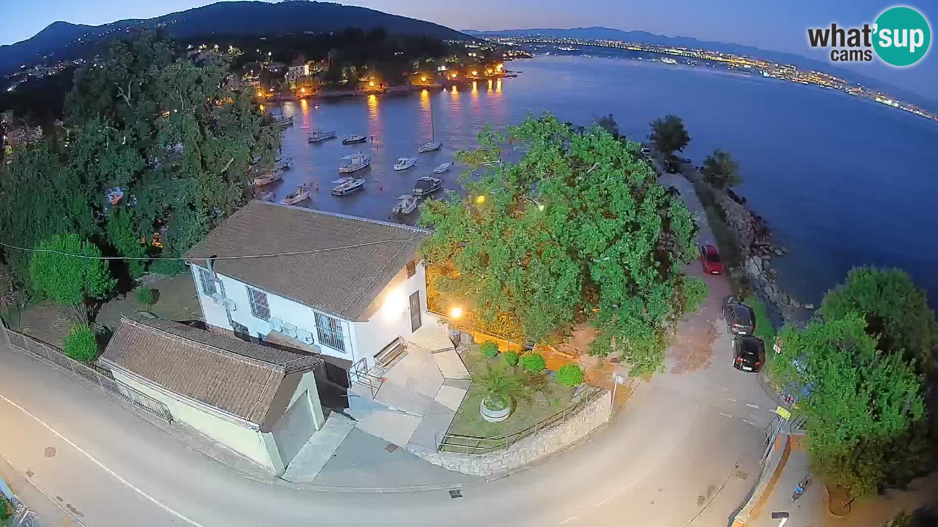 Webcam porto Ika – Vista LIVE sul porto e le luci di Opatija