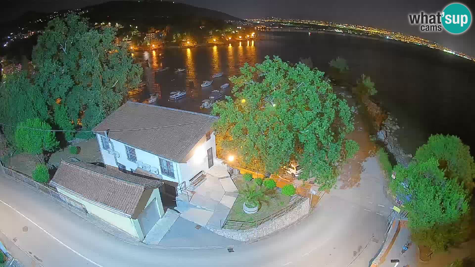 Webcam porto Ika – Vista LIVE sul porto e le luci di Opatija