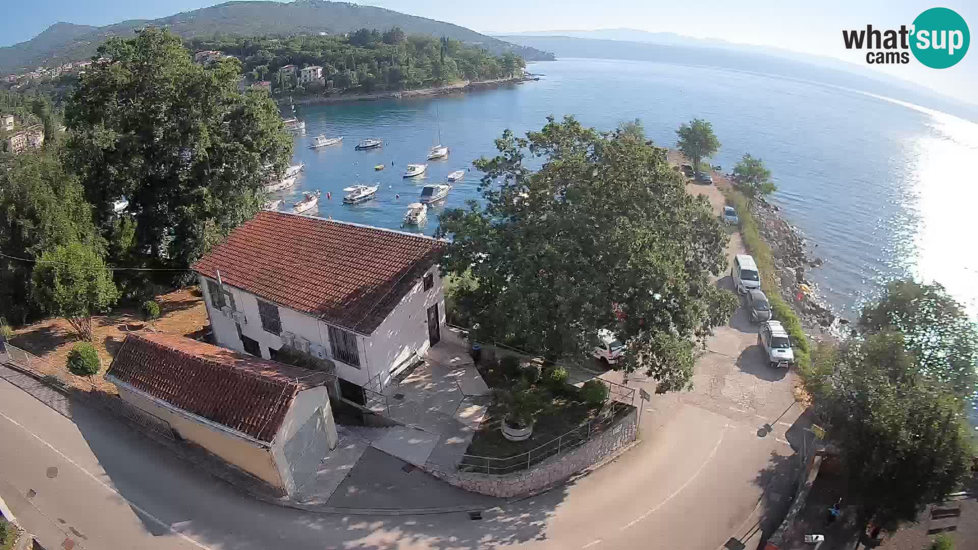Webcam puerto de Ika – Vista en directo y luces de Opatija