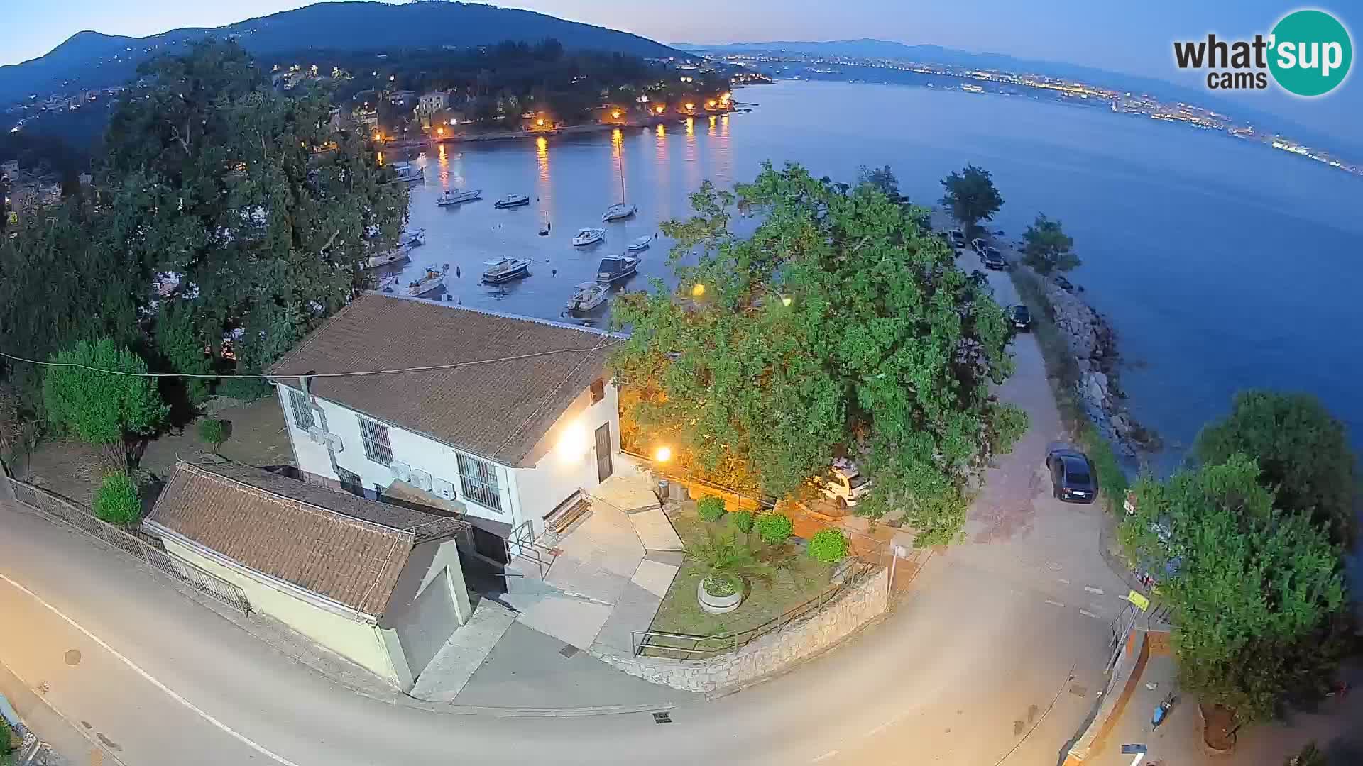 Webcam porto Ika – Vista LIVE sul porto e le luci di Opatija