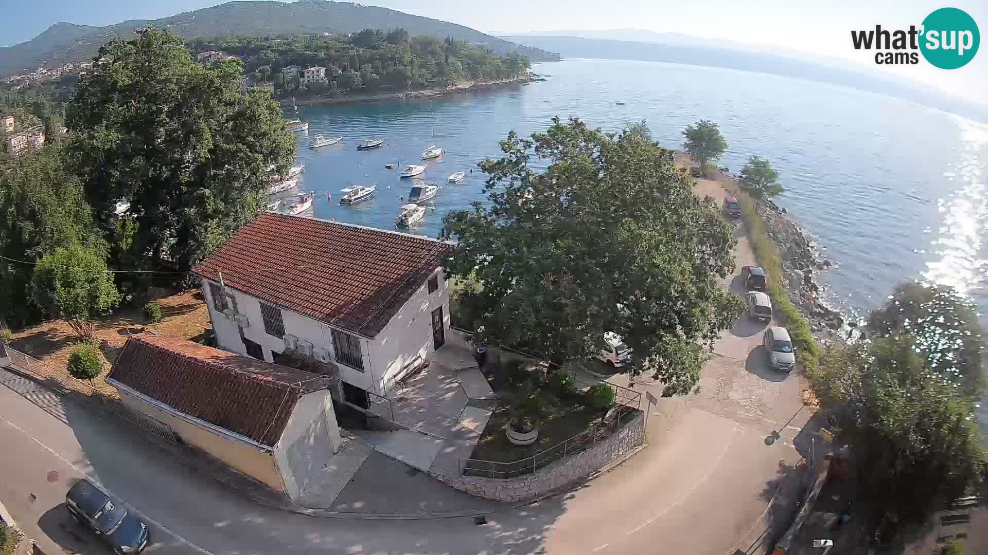 Webcam puerto de Ika – Vista en directo y luces de Opatija