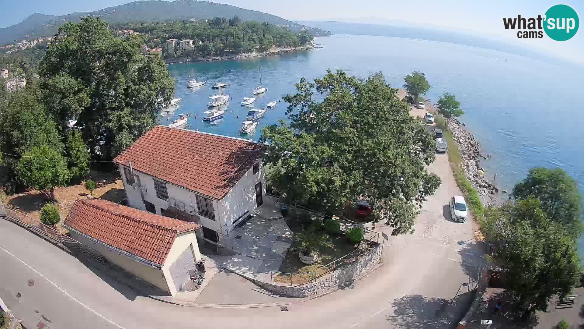Webcam puerto de Ika – Vista en directo y luces de Opatija