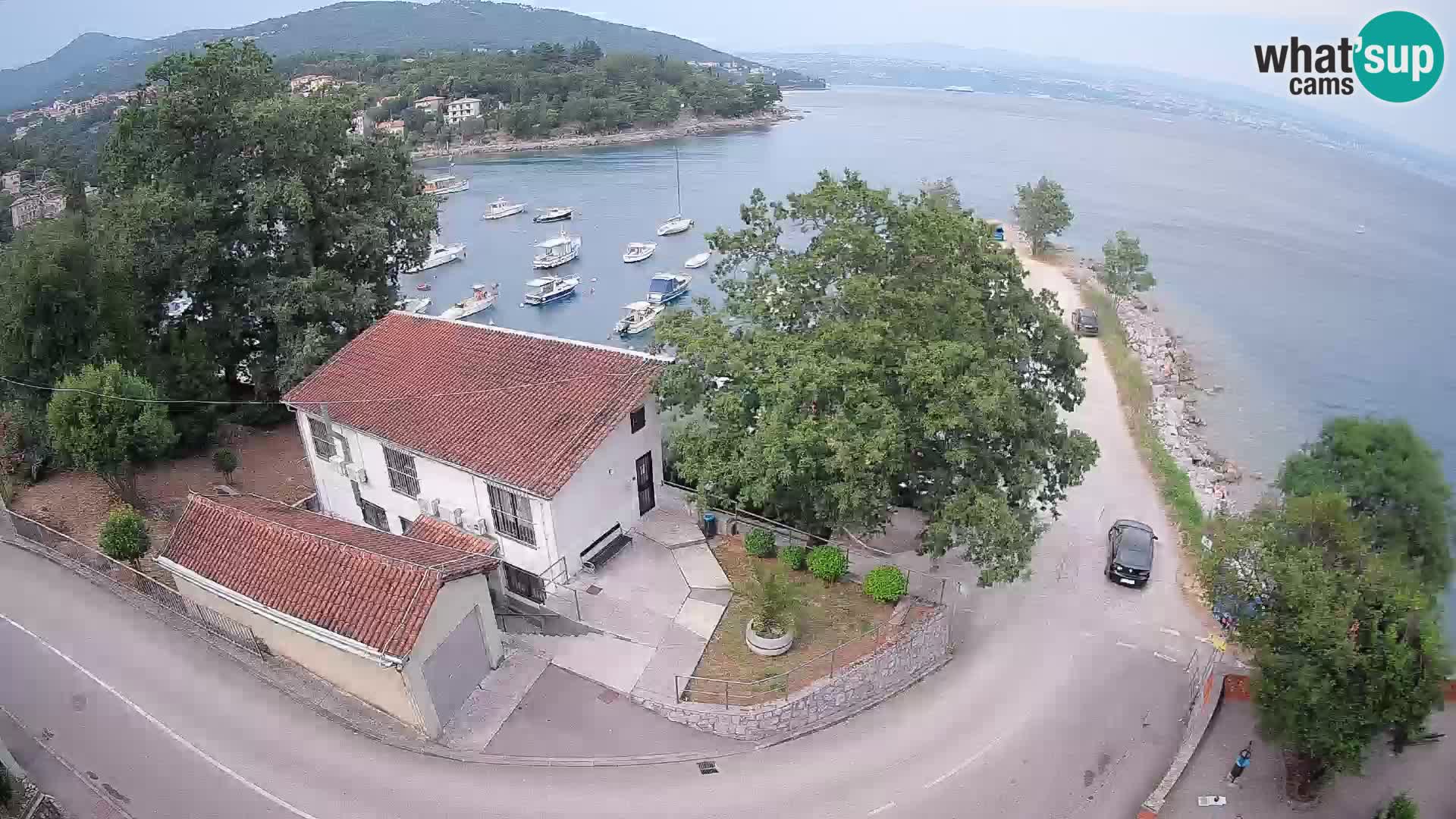 Webcam puerto de Ika – Vista en directo y luces de Opatija