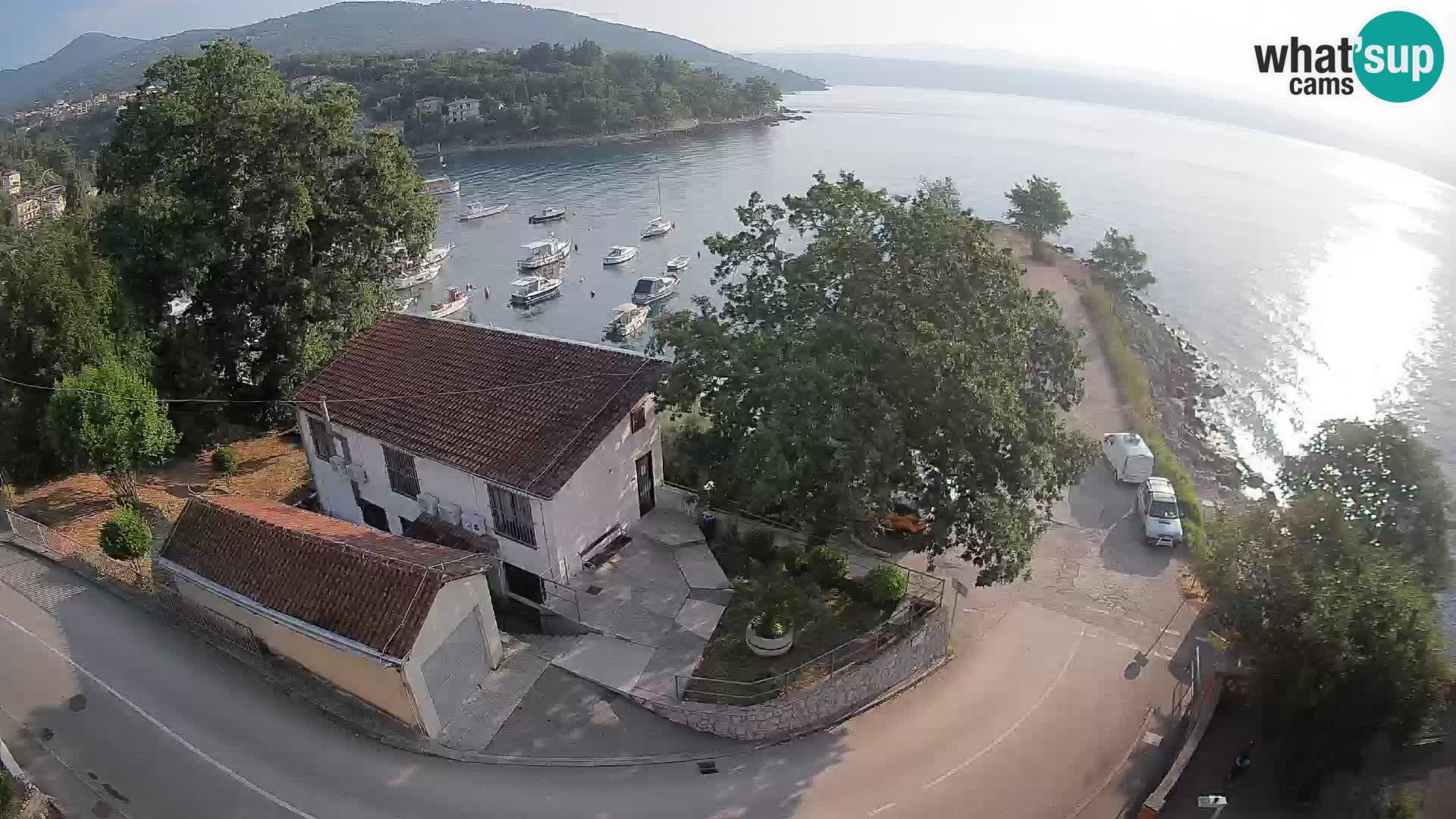 Webcam puerto de Ika – Vista en directo y luces de Opatija