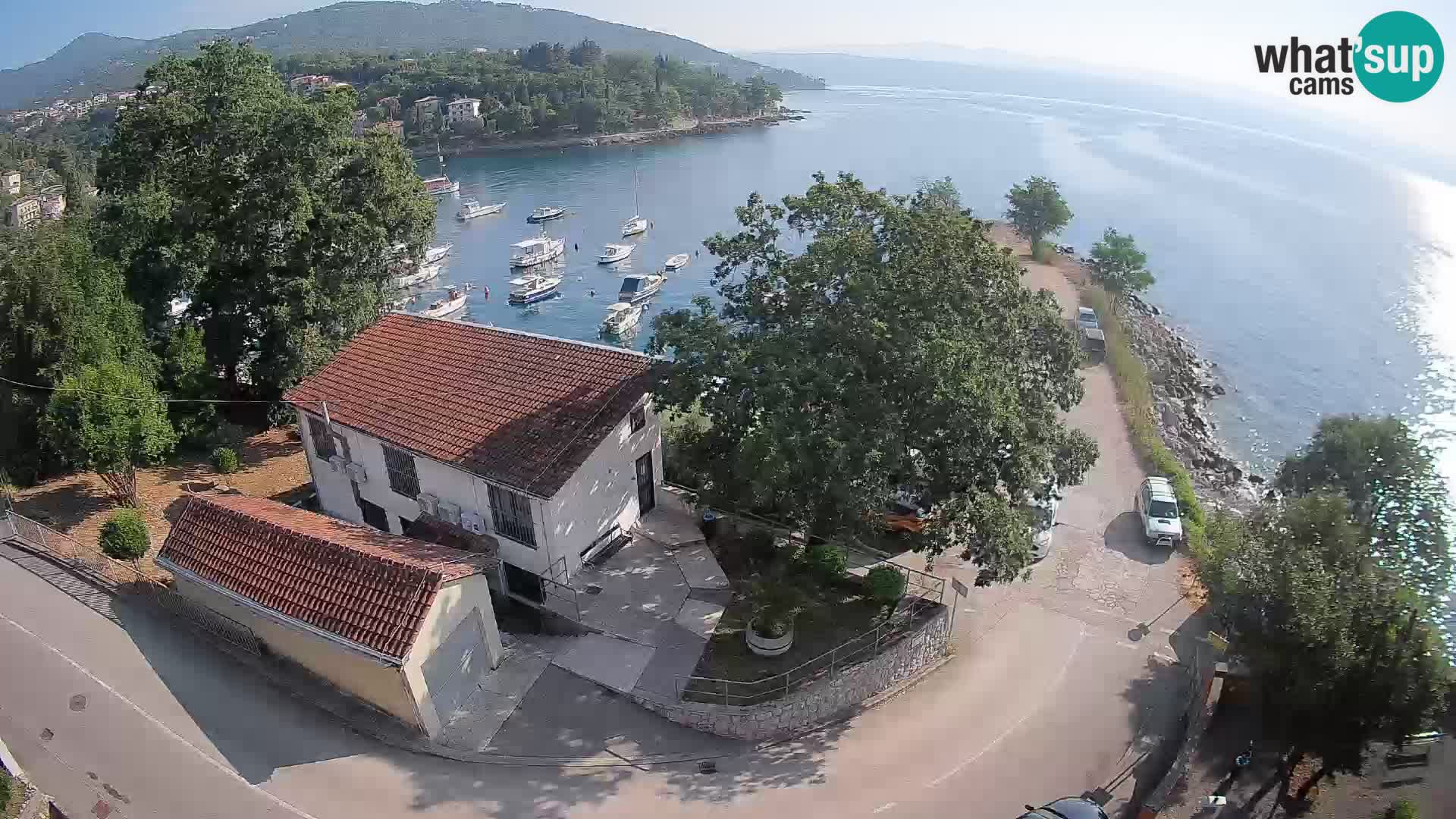 Webcam puerto de Ika – Vista en directo y luces de Opatija