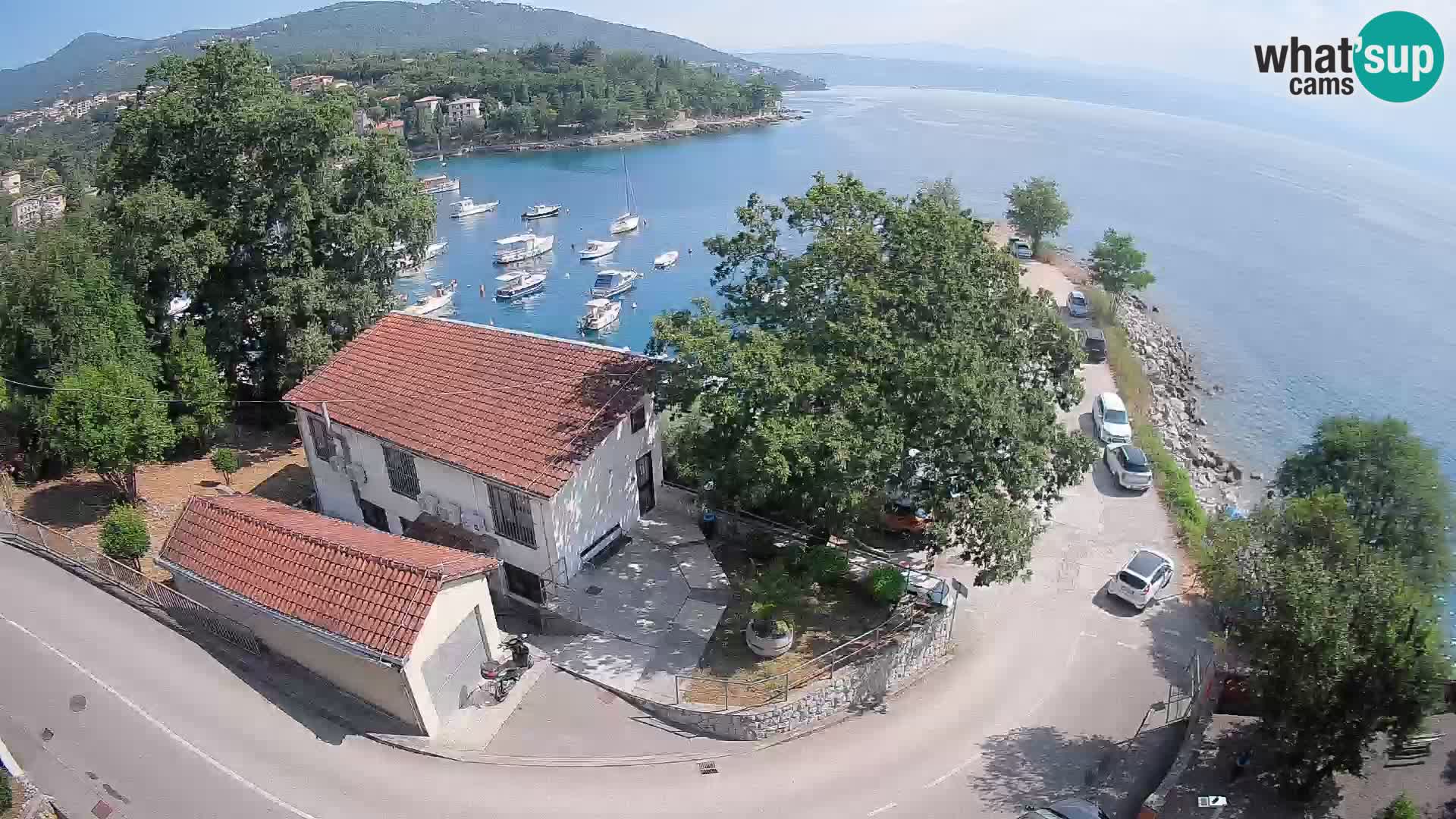 Webcam puerto de Ika – Vista en directo y luces de Opatija