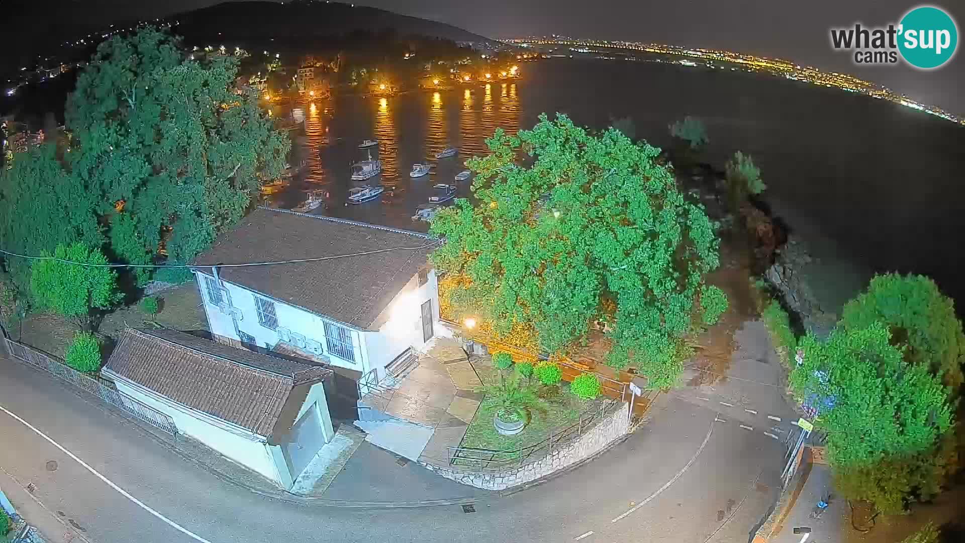 Webcam porto Ika – Vista LIVE sul porto e le luci di Opatija