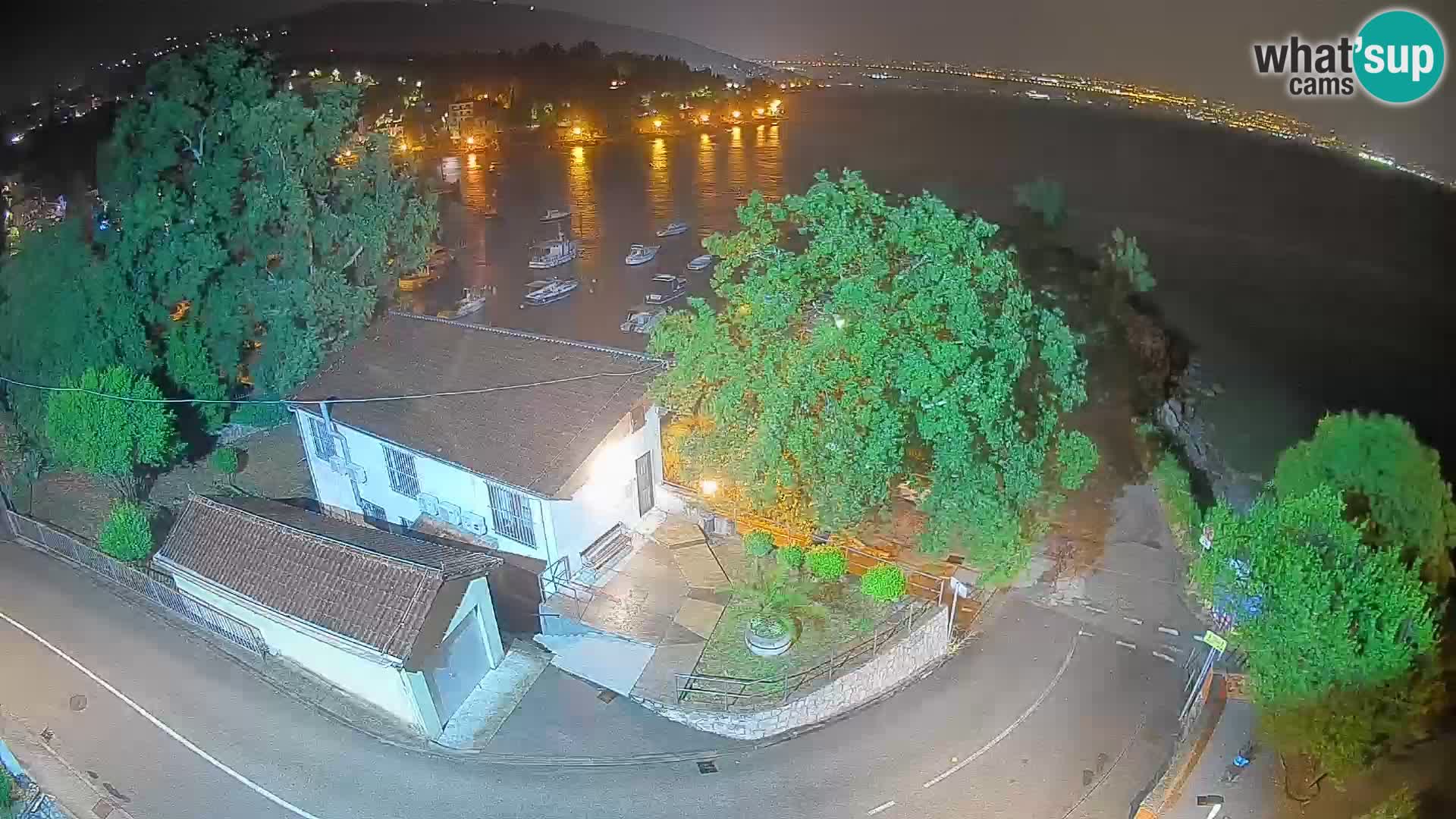 Webcam porto Ika – Vista LIVE sul porto e le luci di Opatija