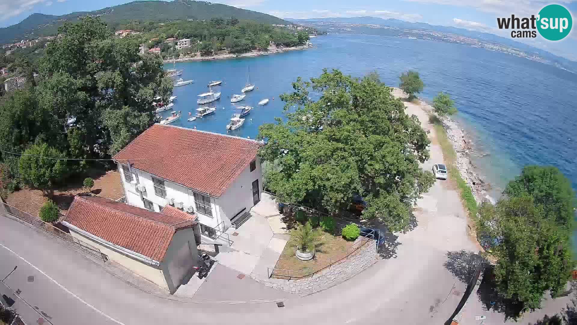 Webcam puerto de Ika – Vista en directo y luces de Opatija