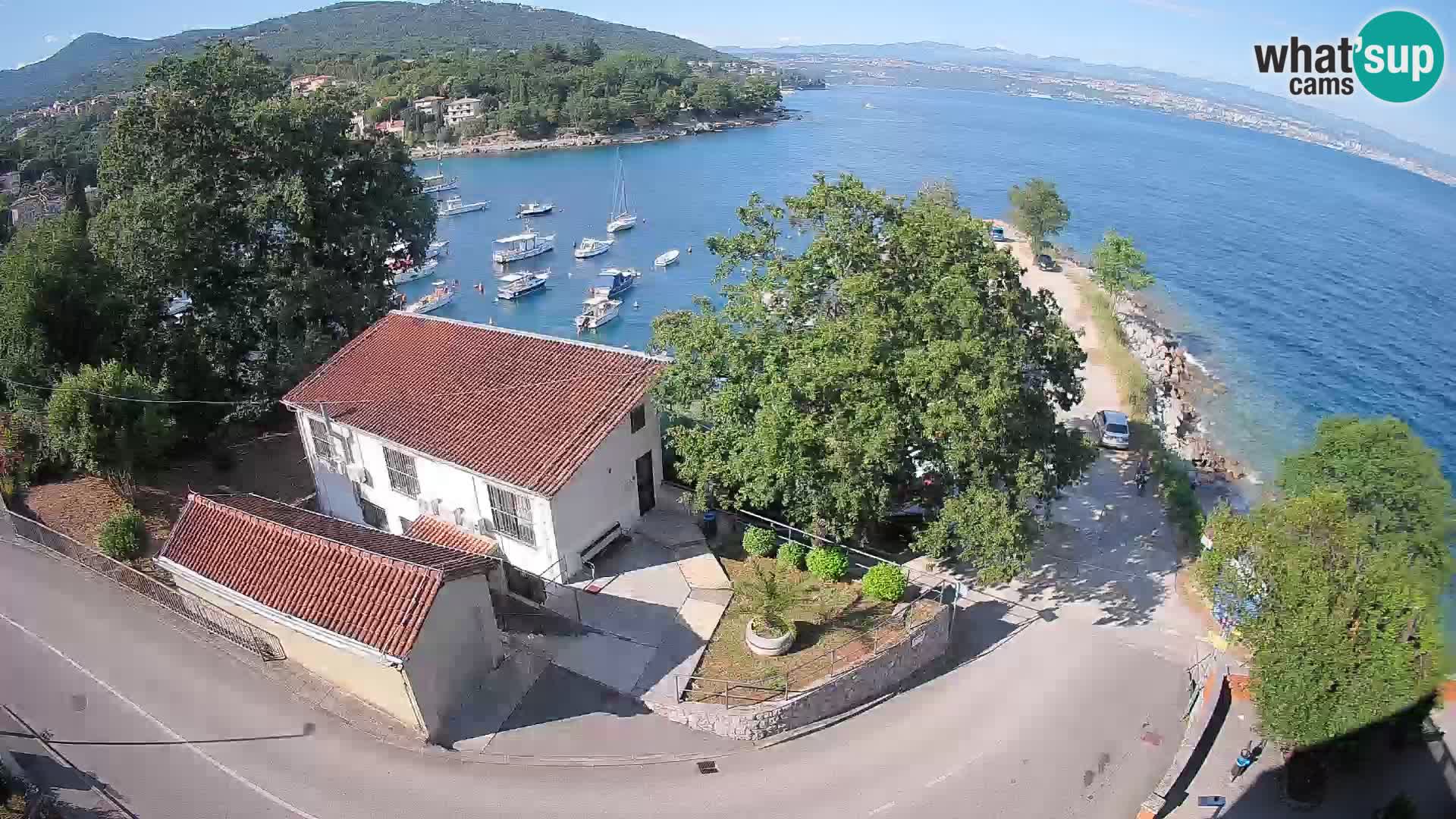 Webcam puerto de Ika – Vista en directo y luces de Opatija
