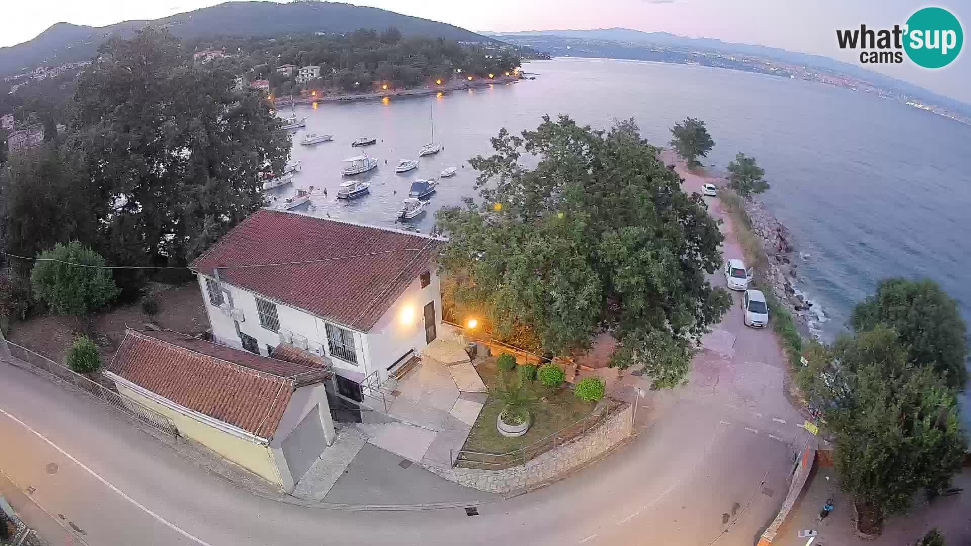 Webcam porto Ika – Vista LIVE sul porto e le luci di Opatija