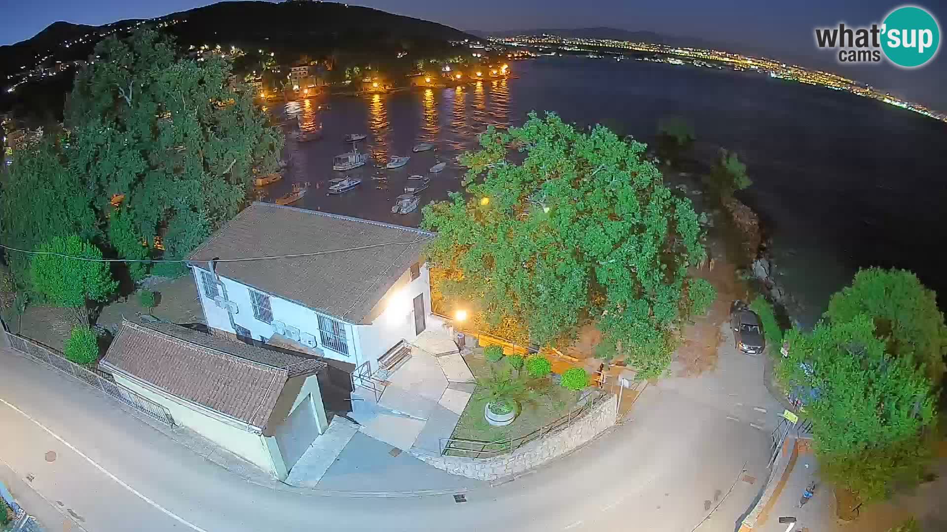 Webcam porto Ika – Vista LIVE sul porto e le luci di Opatija