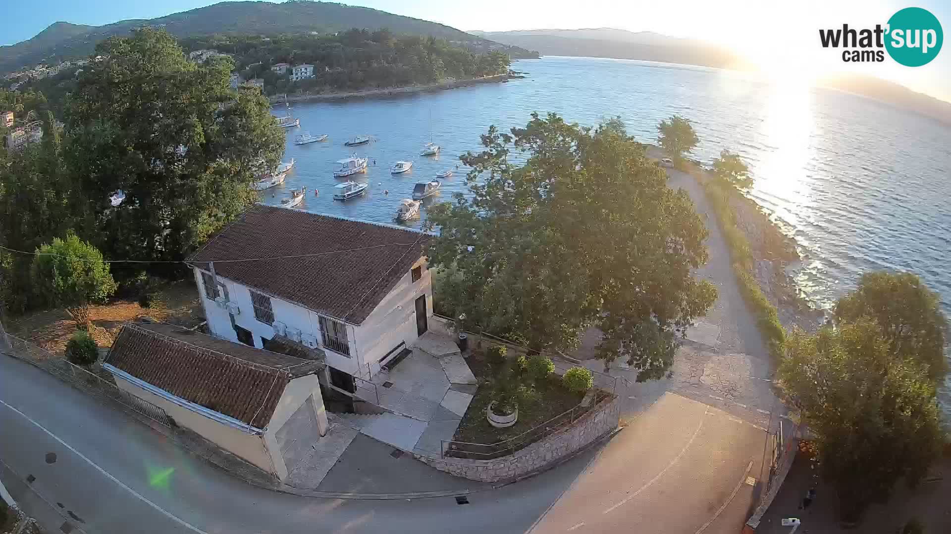 Webcam puerto de Ika – Vista en directo y luces de Opatija