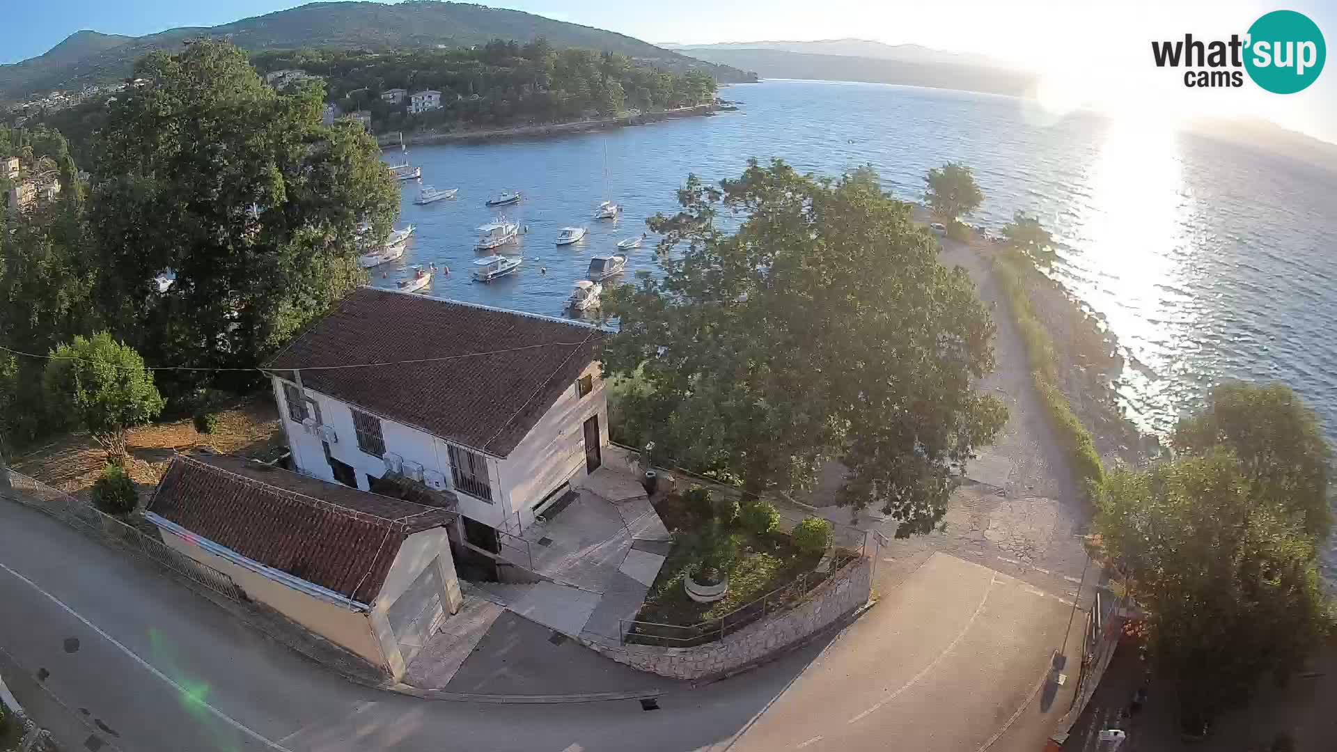 Webcam puerto de Ika – Vista en directo y luces de Opatija
