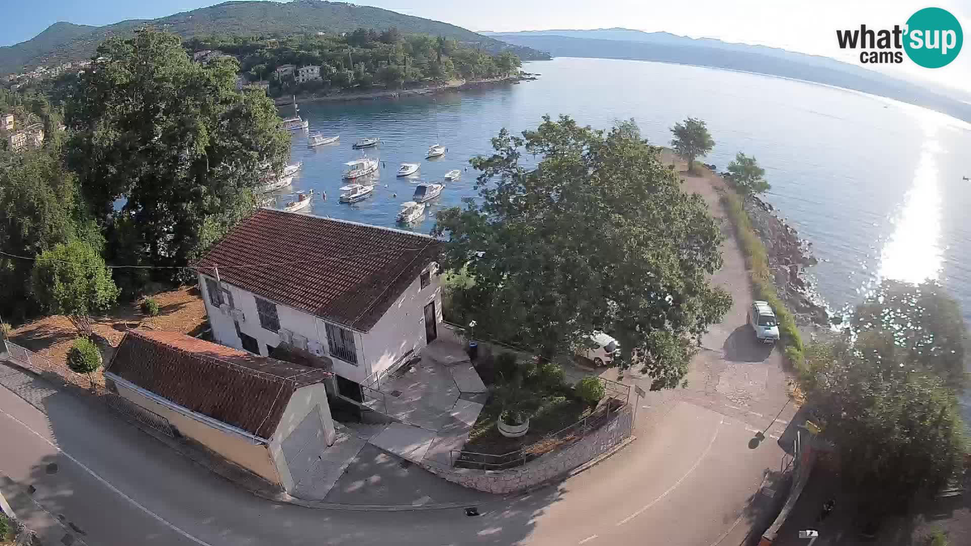 Webcam puerto de Ika – Vista en directo y luces de Opatija