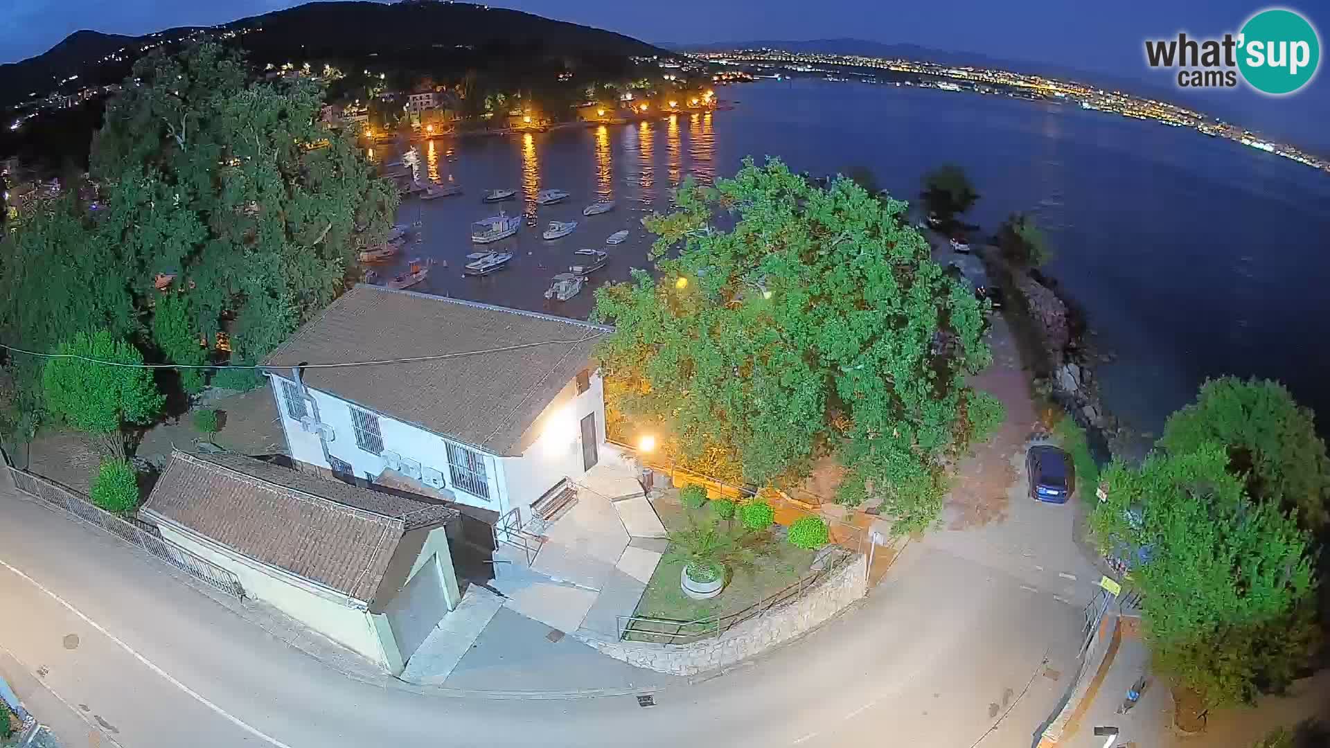 Webcam porto Ika – Vista LIVE sul porto e le luci di Opatija