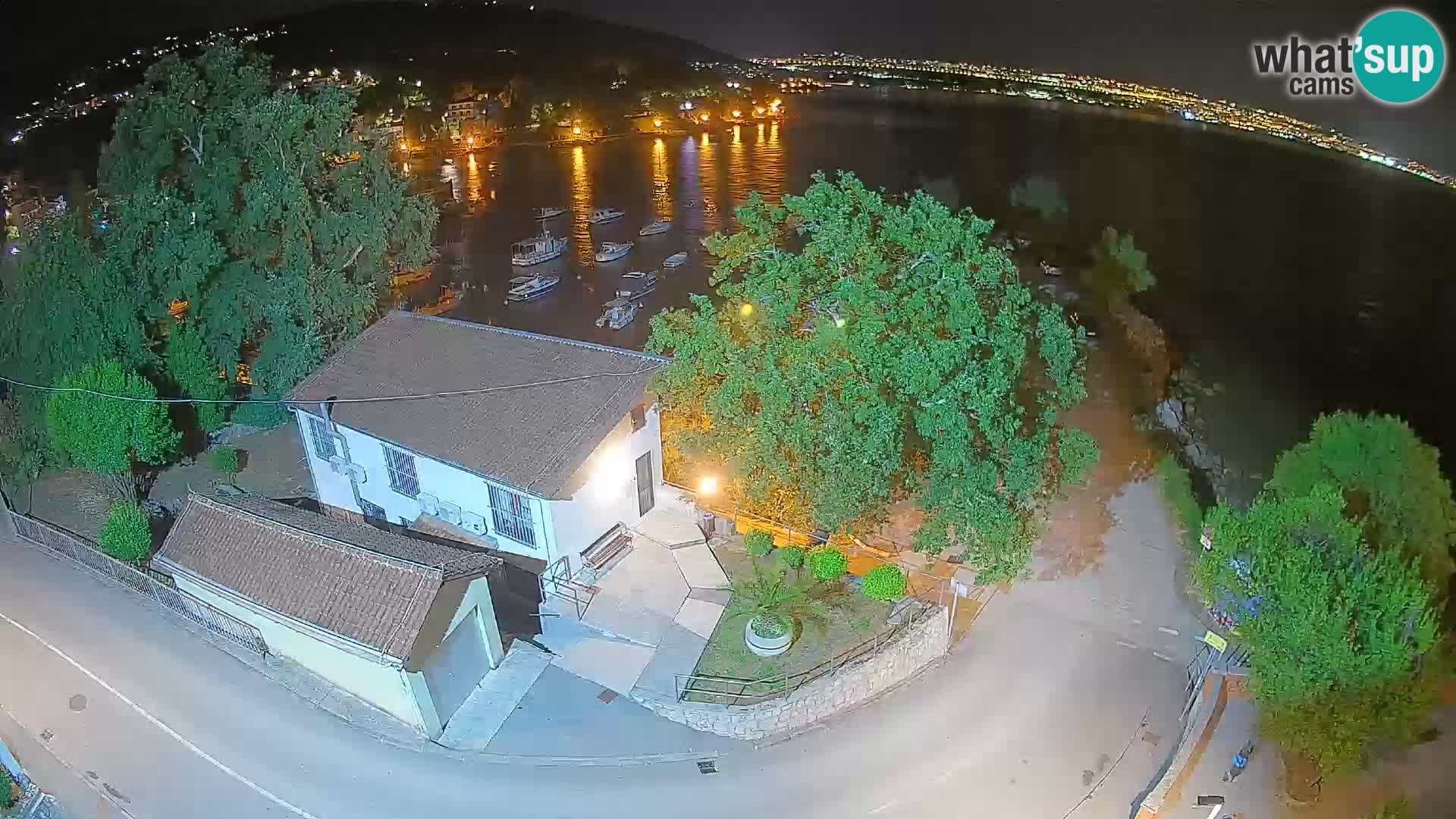 Webcam puerto de Ika – Vista en directo y luces de Opatija