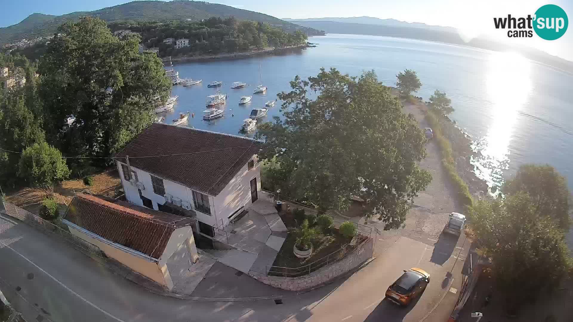 Webcam puerto de Ika – Vista en directo y luces de Opatija