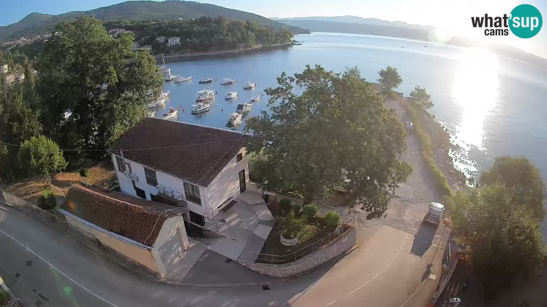 Webcam puerto de Ika – Vista en directo y luces de Opatija