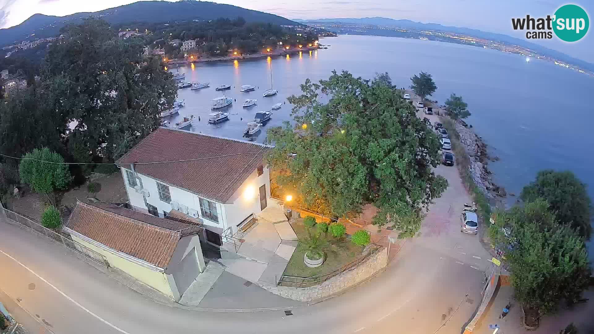 Webcam porto Ika – Vista LIVE sul porto e le luci di Opatija
