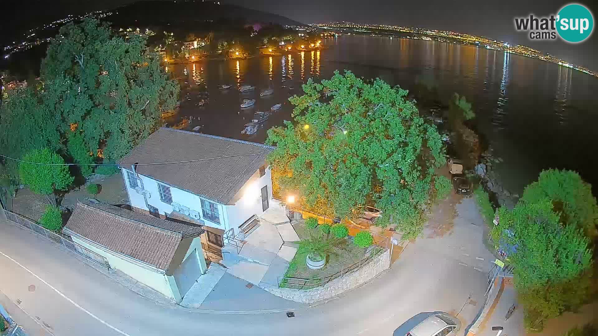 Webcam puerto de Ika – Vista en directo y luces de Opatija