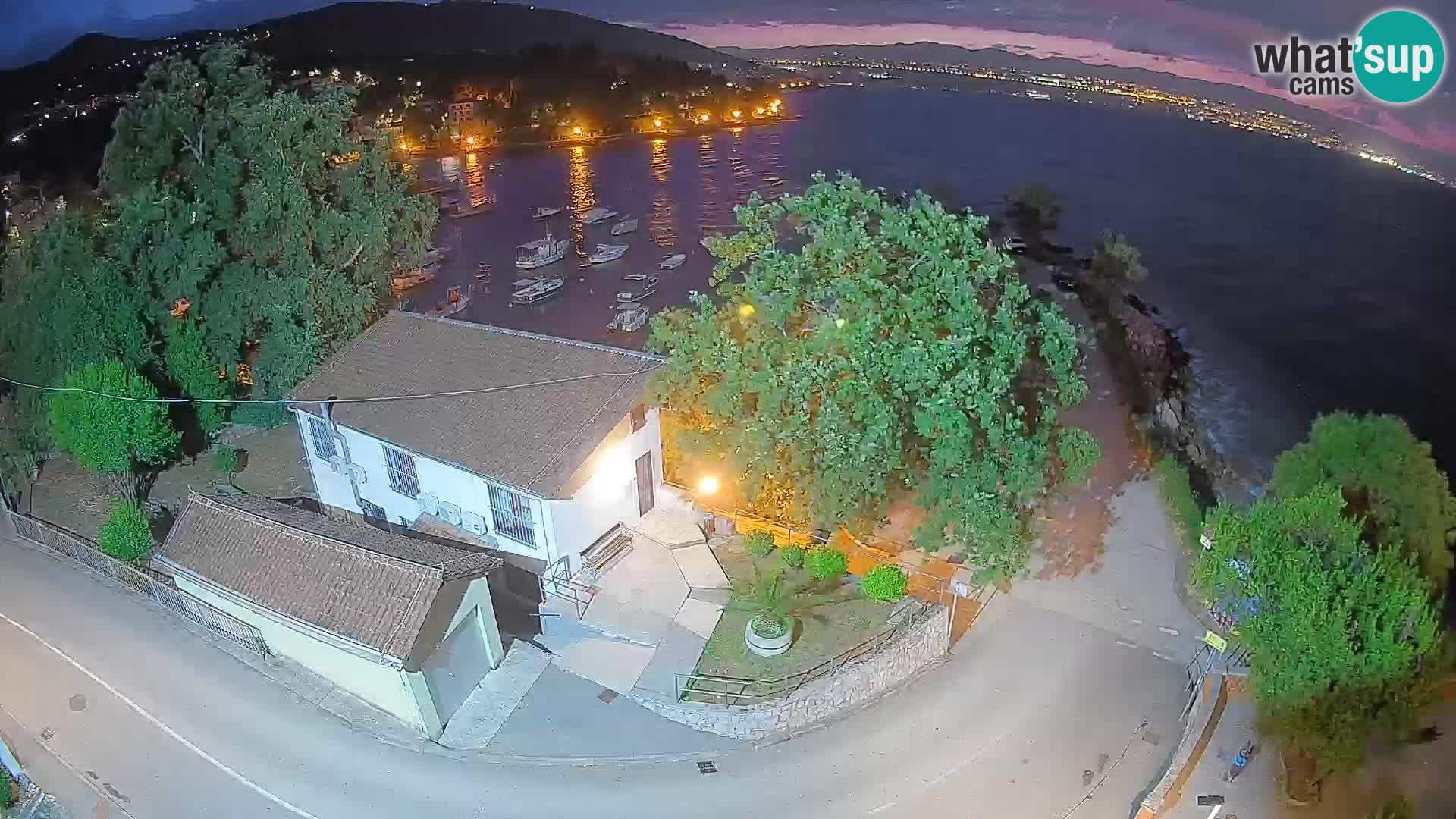 Webcam porto Ika – Vista LIVE sul porto e le luci di Opatija