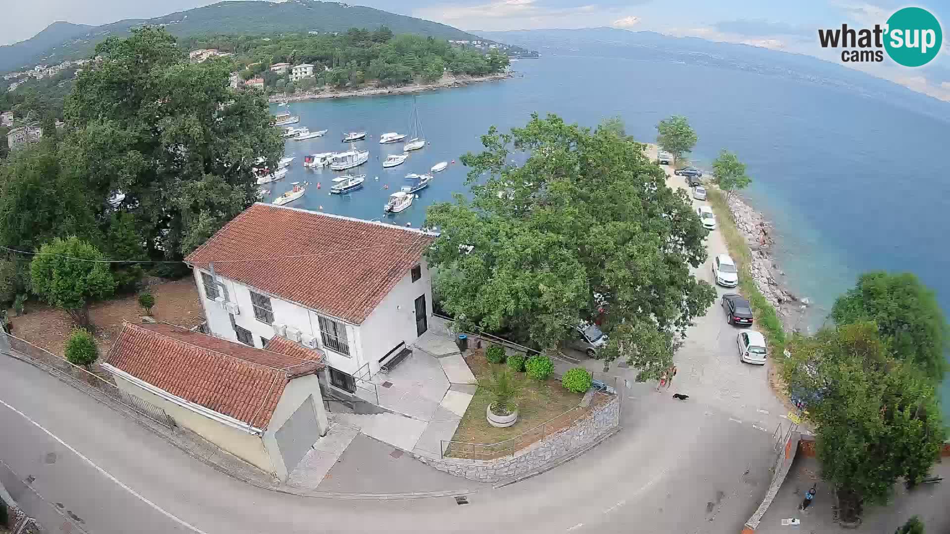 Spletna kamera pristanišče Ika – Pogled v živo na pristanišče in luči Opatije