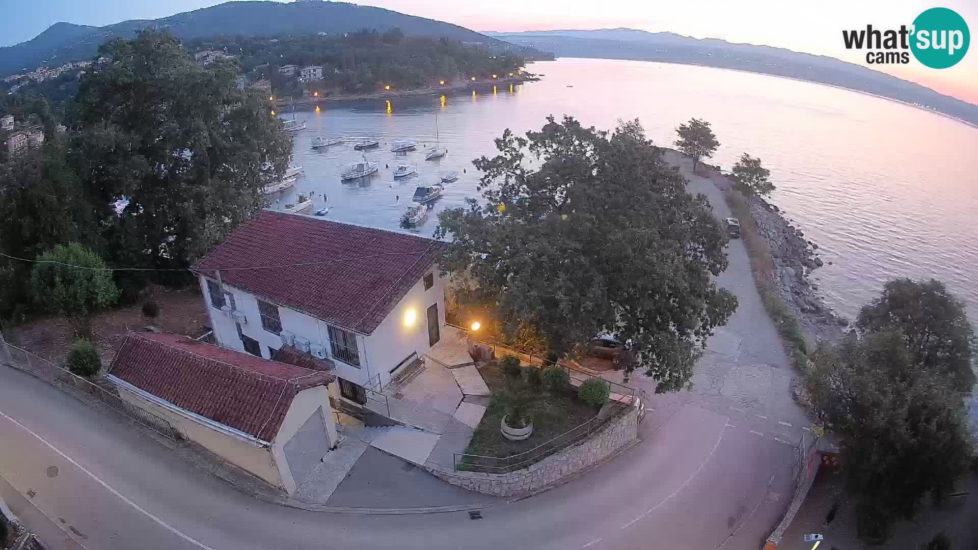 Webcam puerto de Ika – Vista en directo y luces de Opatija
