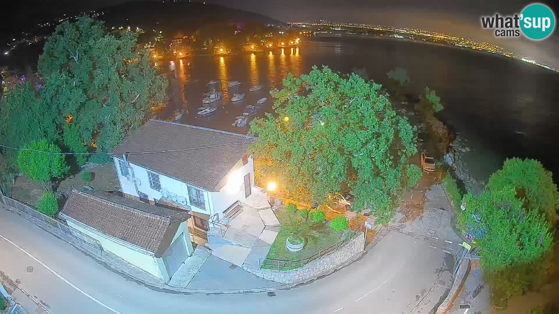 Webcam puerto de Ika – Vista en directo y luces de Opatija