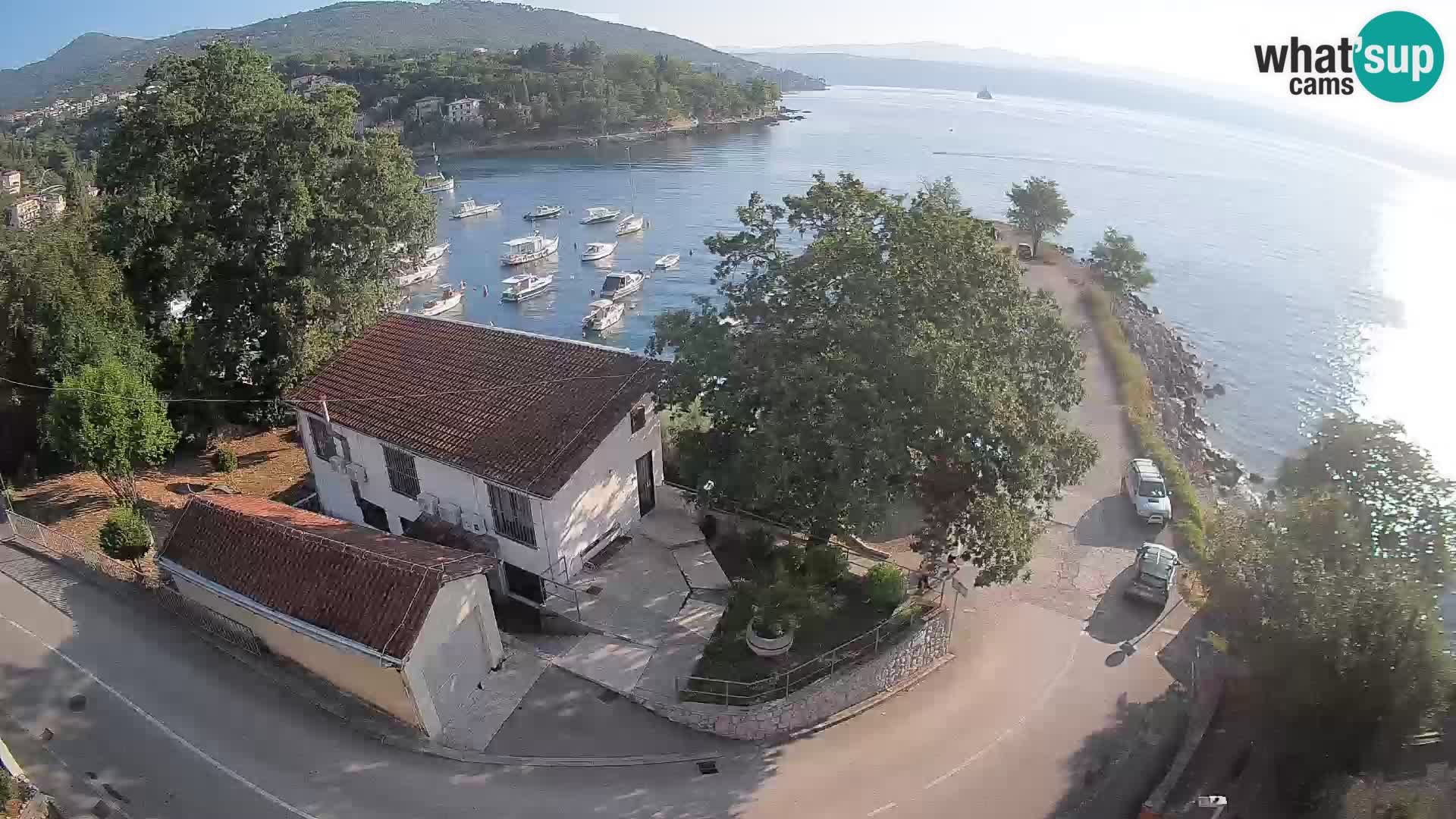 Webcam puerto de Ika – Vista en directo y luces de Opatija