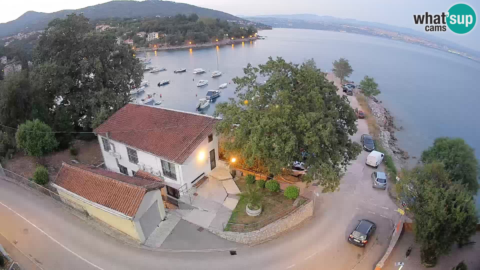 Webcam puerto de Ika – Vista en directo y luces de Opatija
