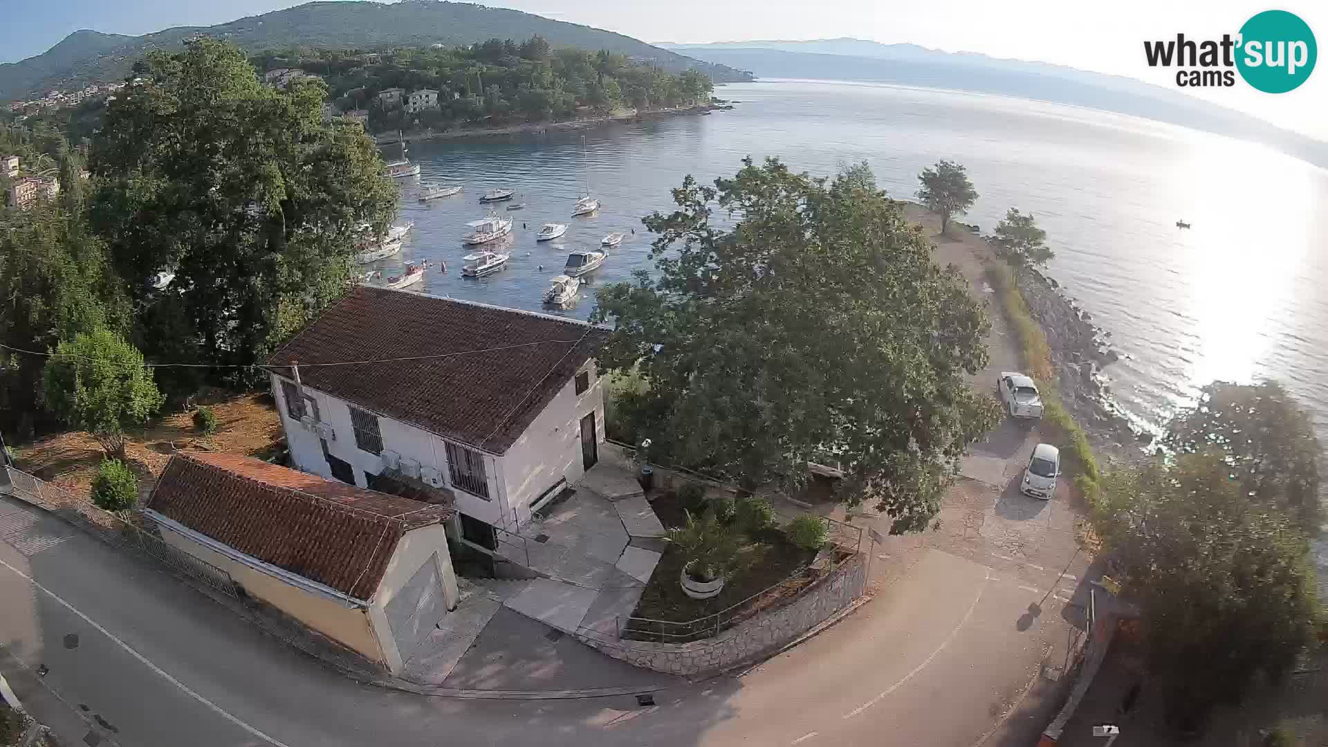 Webcam puerto de Ika – Vista en directo y luces de Opatija