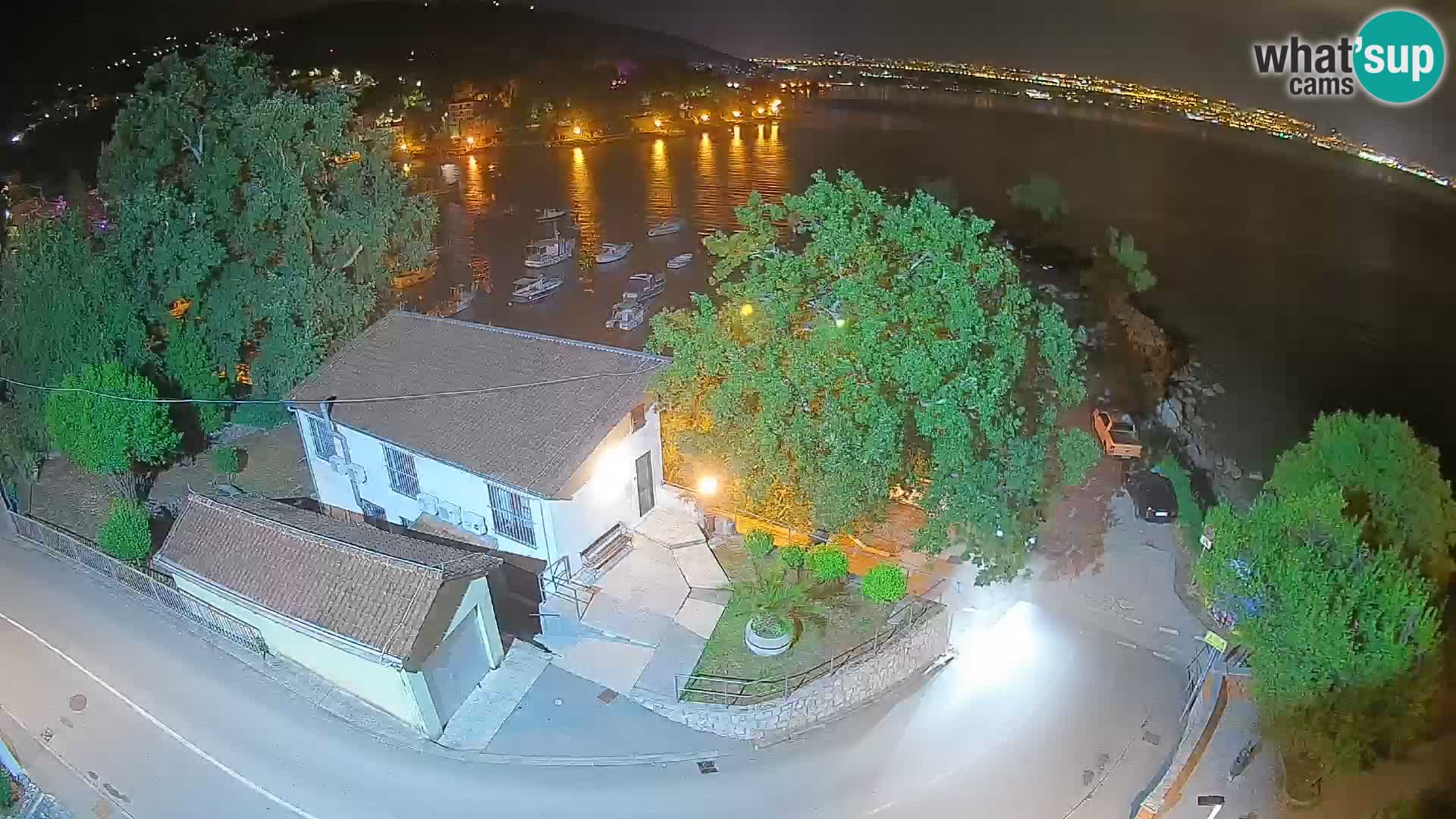 Webcam puerto de Ika – Vista en directo y luces de Opatija