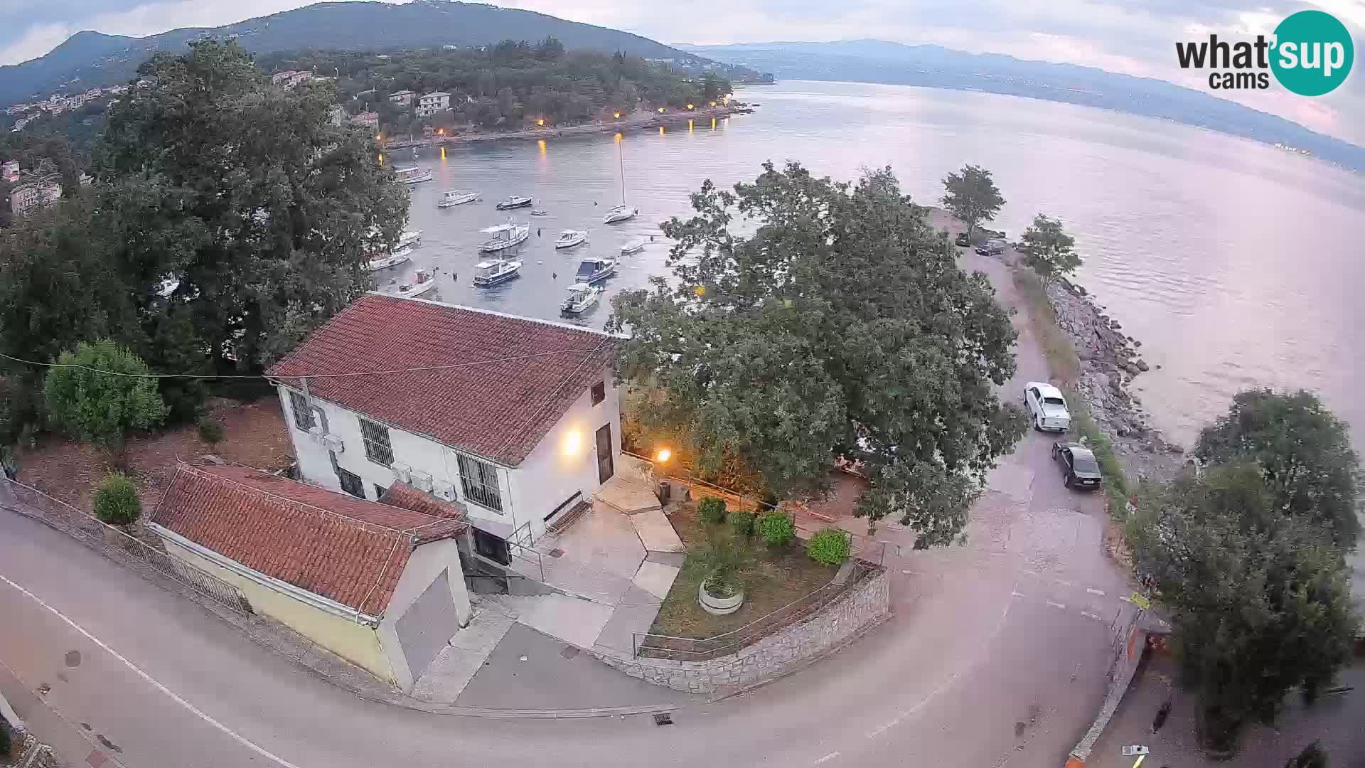 Webcam puerto de Ika – Vista en directo y luces de Opatija