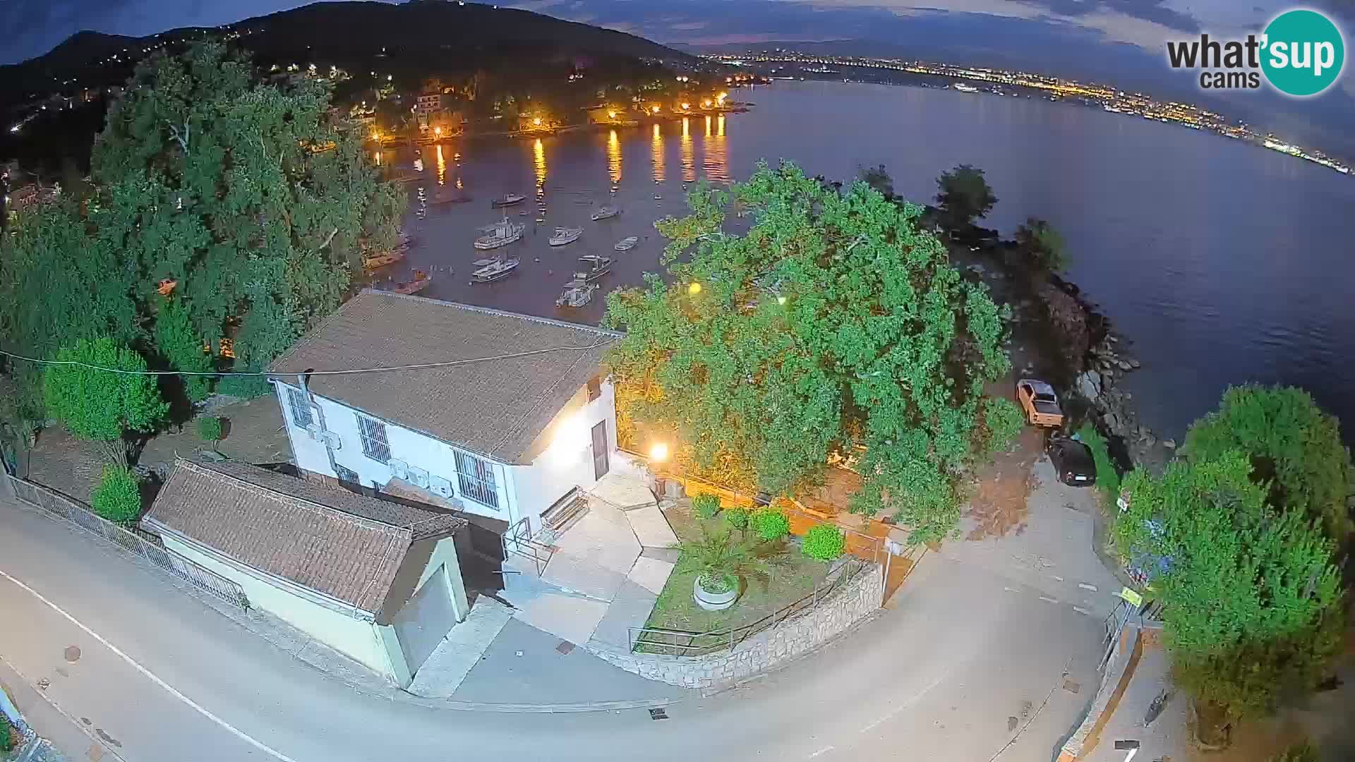 Webcam porto Ika – Vista LIVE sul porto e le luci di Opatija