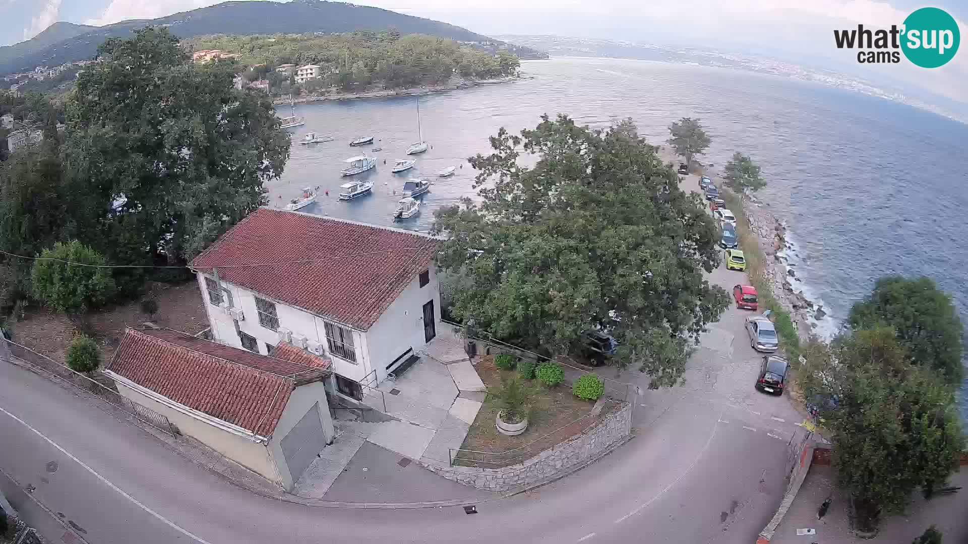 Webcam puerto de Ika – Vista en directo y luces de Opatija