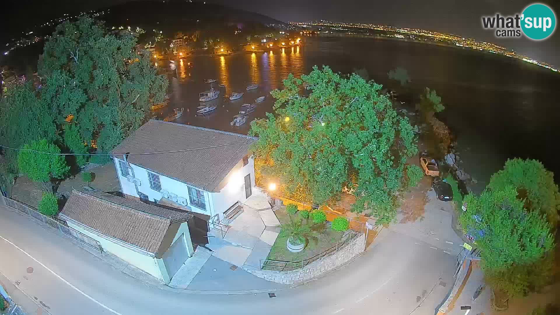 Webcam puerto de Ika – Vista en directo y luces de Opatija