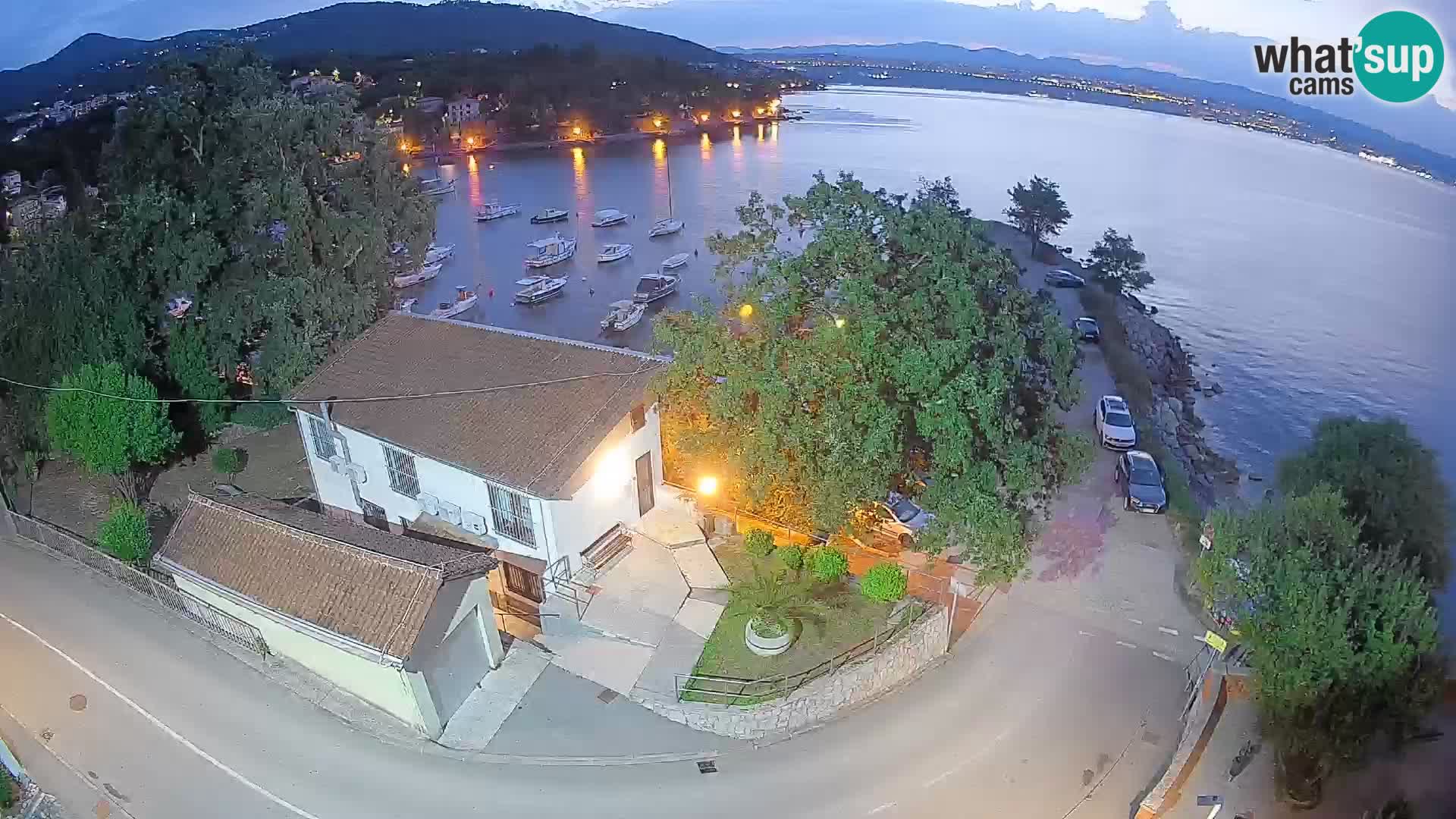 Webcam puerto de Ika – Vista en directo y luces de Opatija