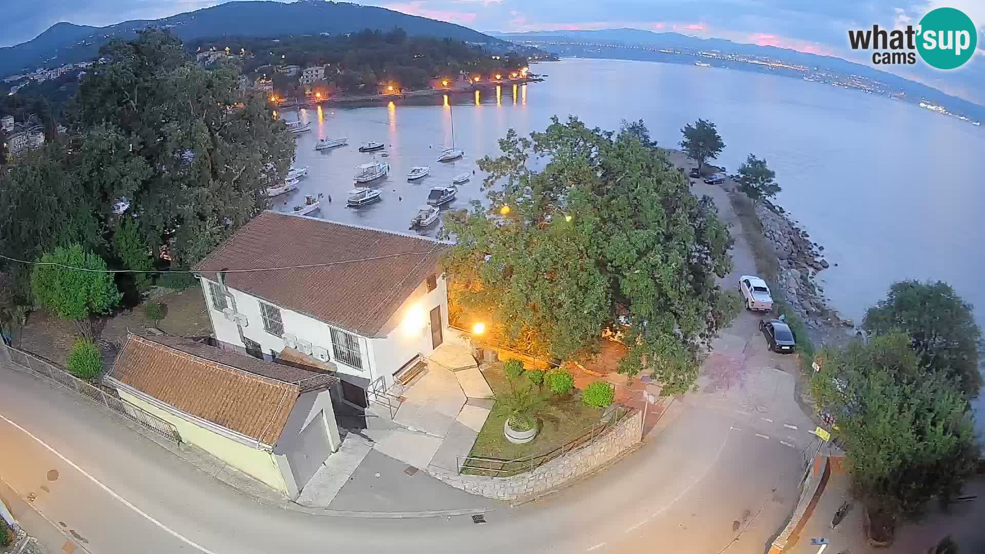 Webcam porto Ika – Vista LIVE sul porto e le luci di Opatija